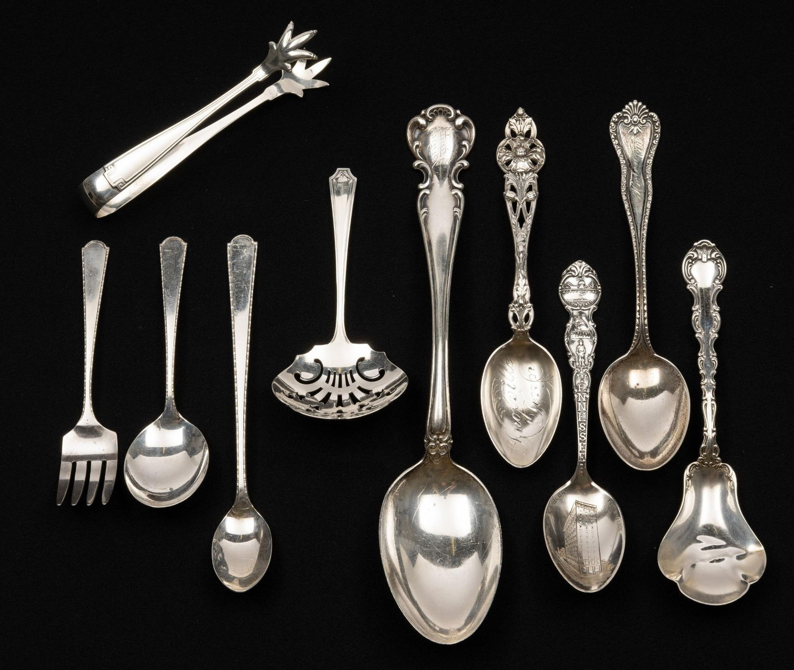 10 Pcs Sterling Silver Flatware and Serving (1 of 3)