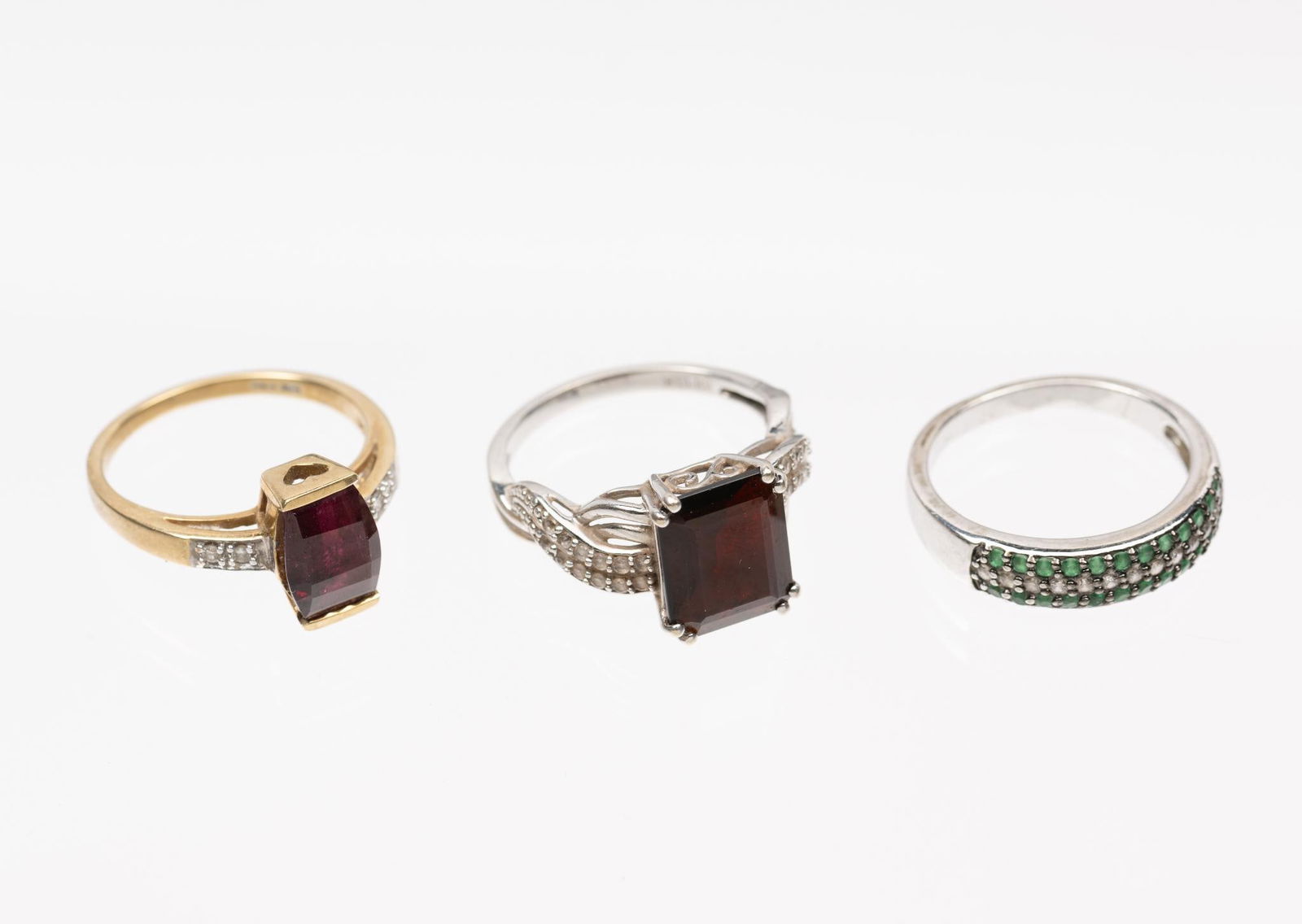 3 Rings incl 10K Gold & Garnet (1 of 9)