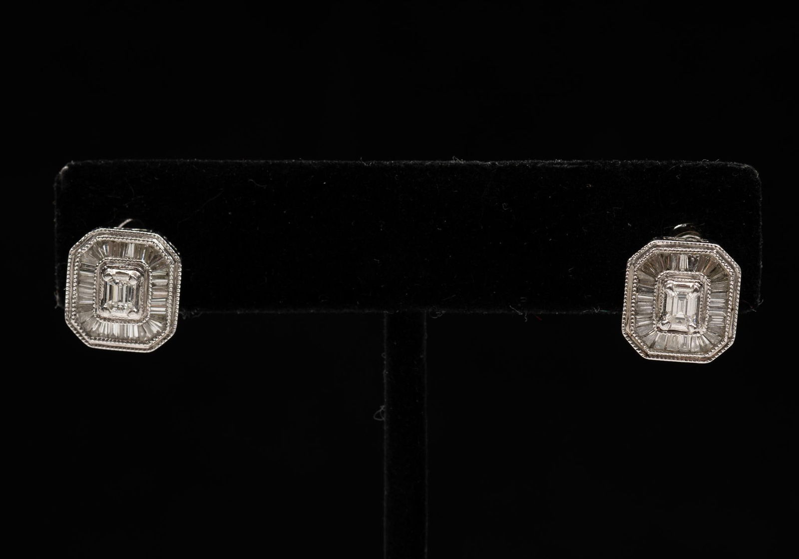 Platinum & Diamond Earrings (1 of 4)