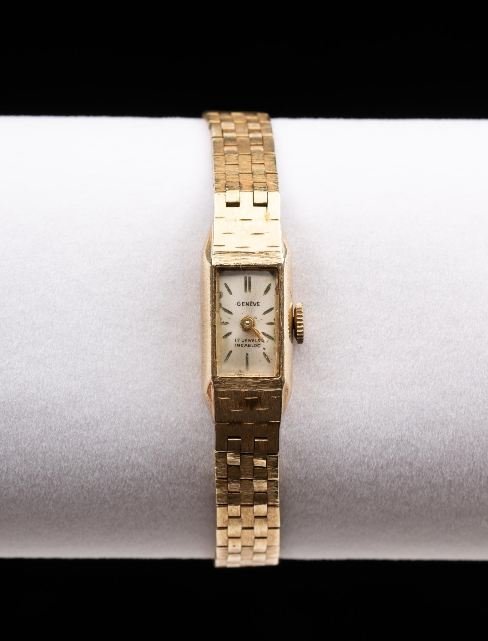 Geneve 14K Gold Bracelet Watch (1 of 8)