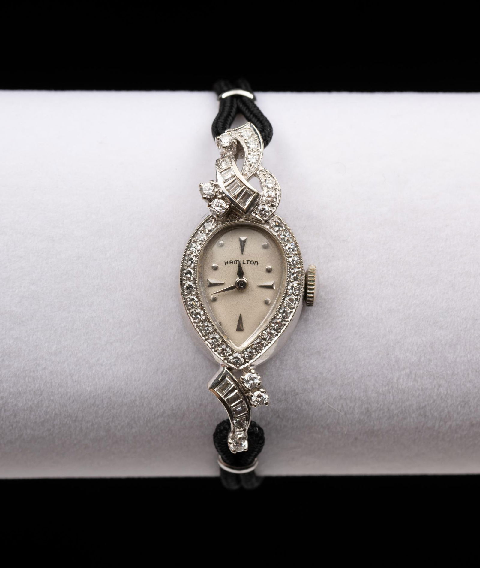 Hamilton 14K White Gold & Diamond Watch (1 of 6)