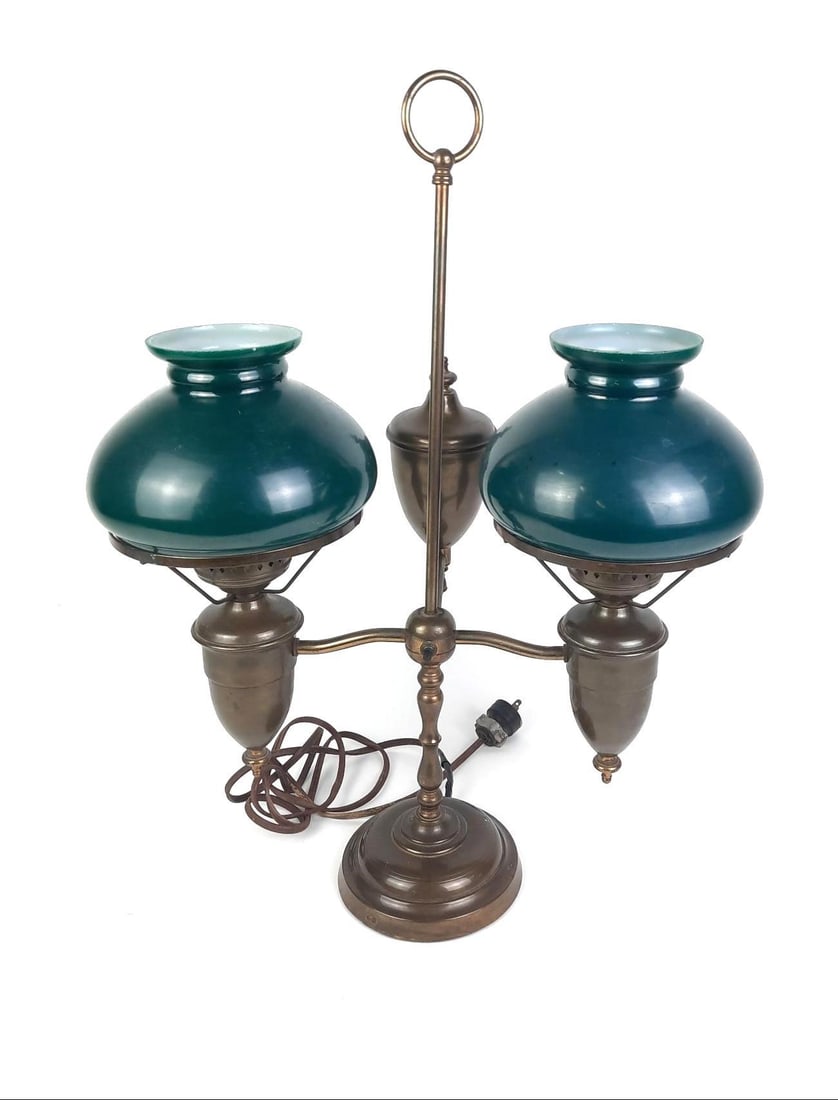 Antique Double Student Lamp (1 of 5)
