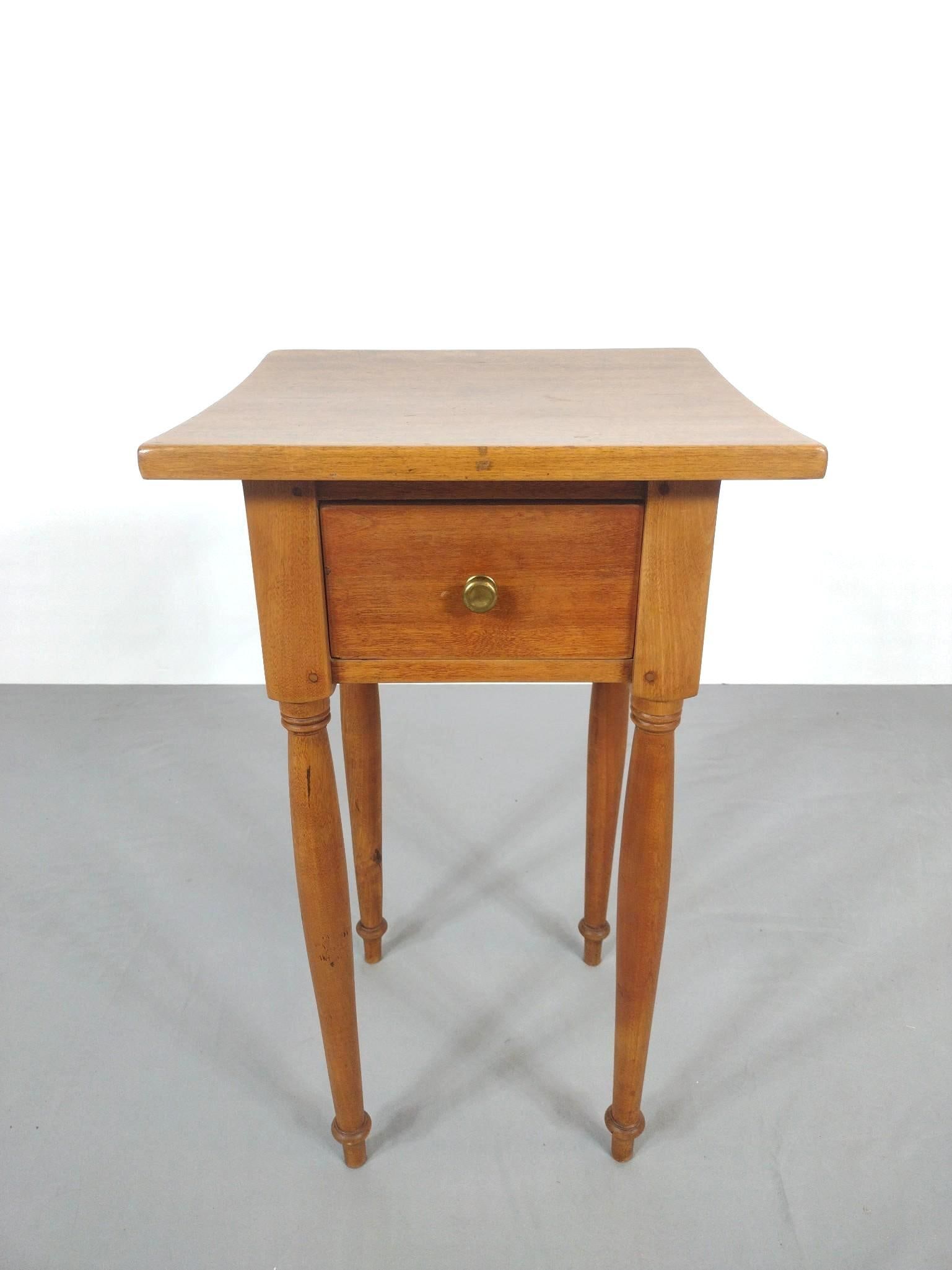 Single Drawer Work Table: 15-3/4" wide X 15" deep X 26-3/4" high. Has some scratches.