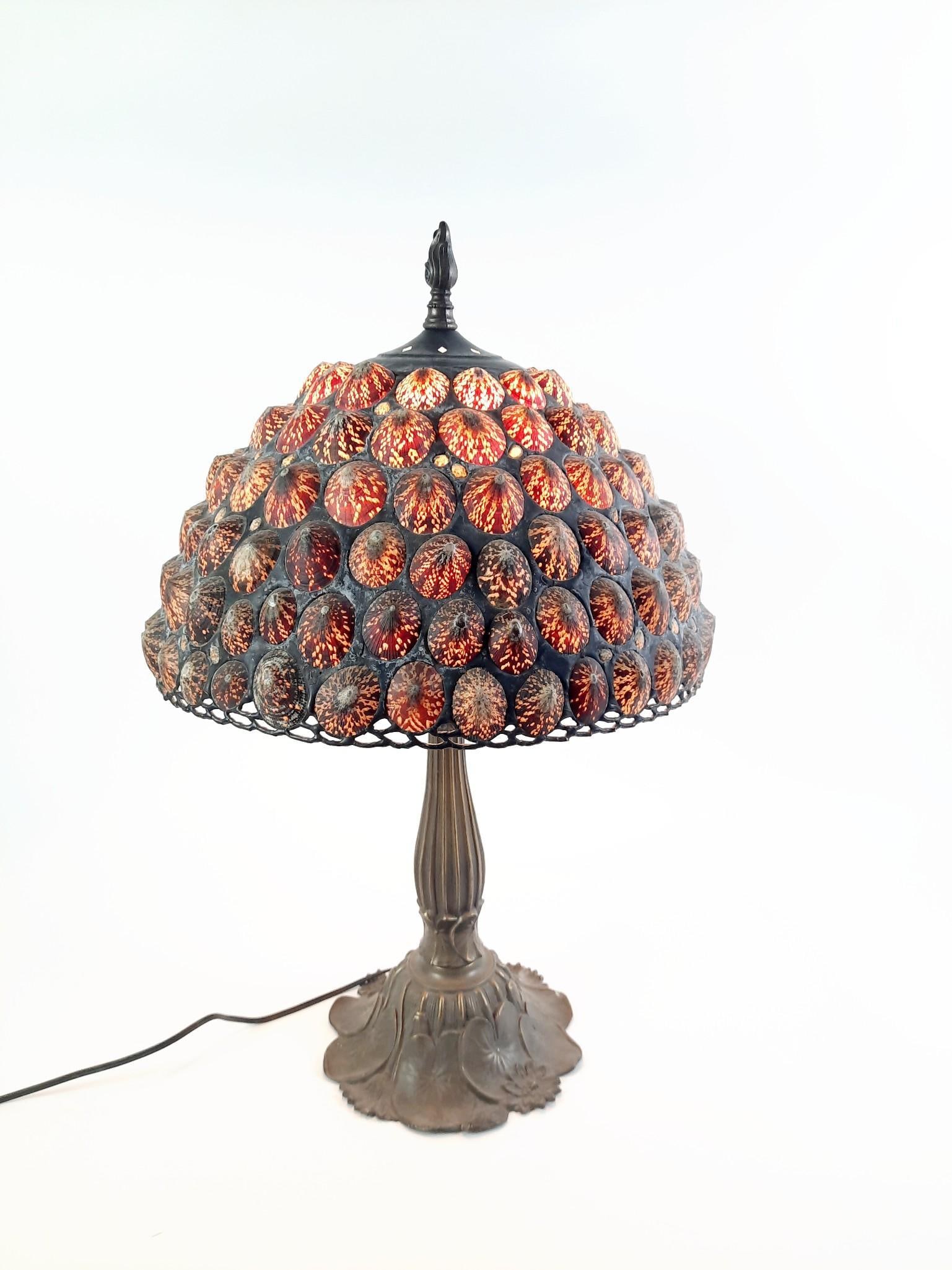 Antique Shell Shade Table Lamp (1 of 4)
