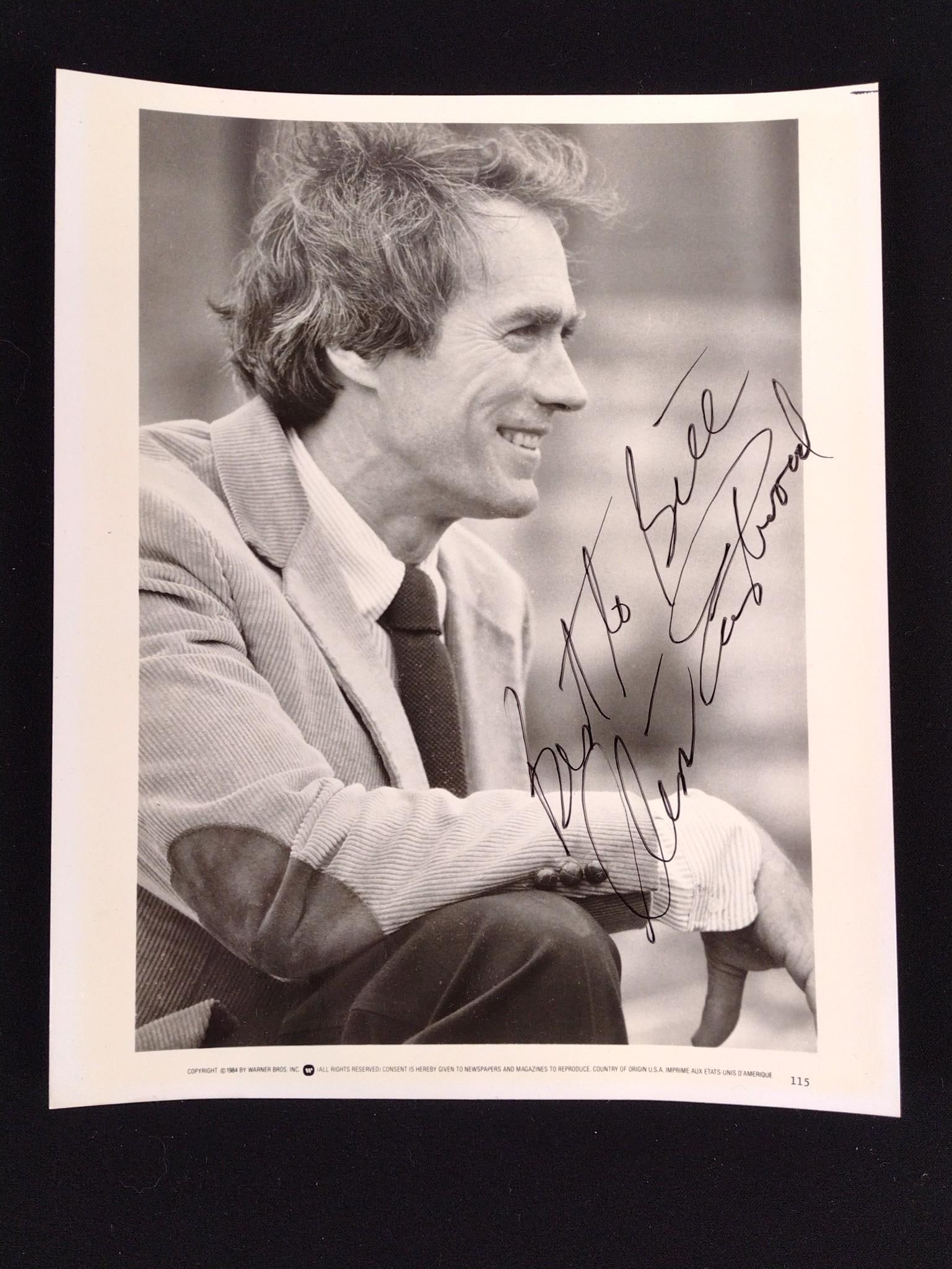 Clint Eastwood Autograph to William "Bill" Sanderson (1 of 3)