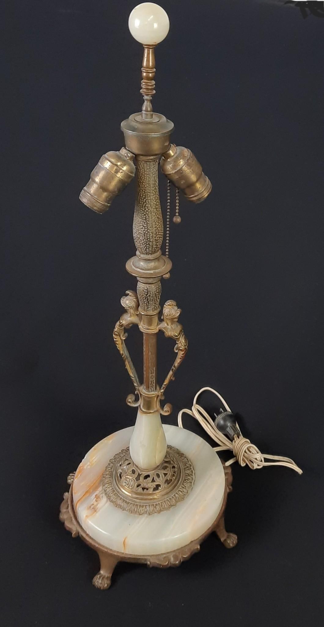 Brass & Marble Table Lamp (1 of 4)