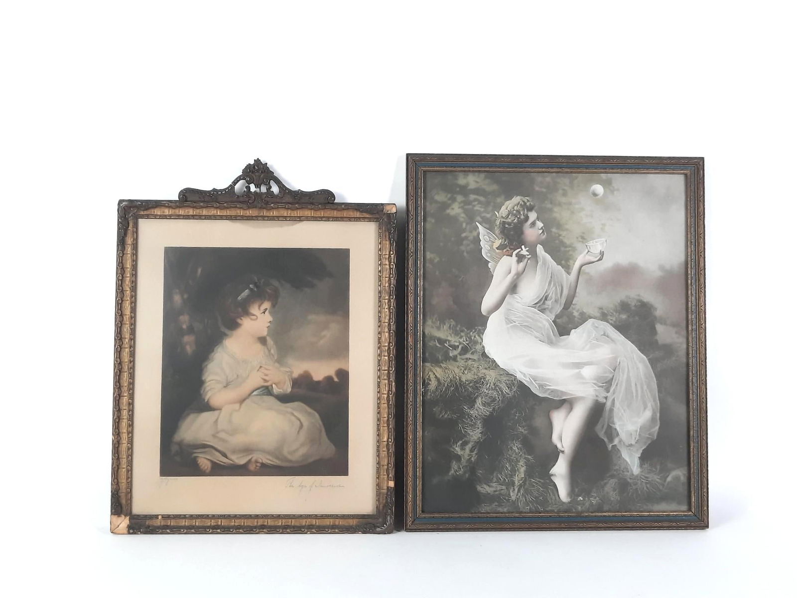 2 Antique Portrait Prints incl "The Age of Innocence" (1 of 8)