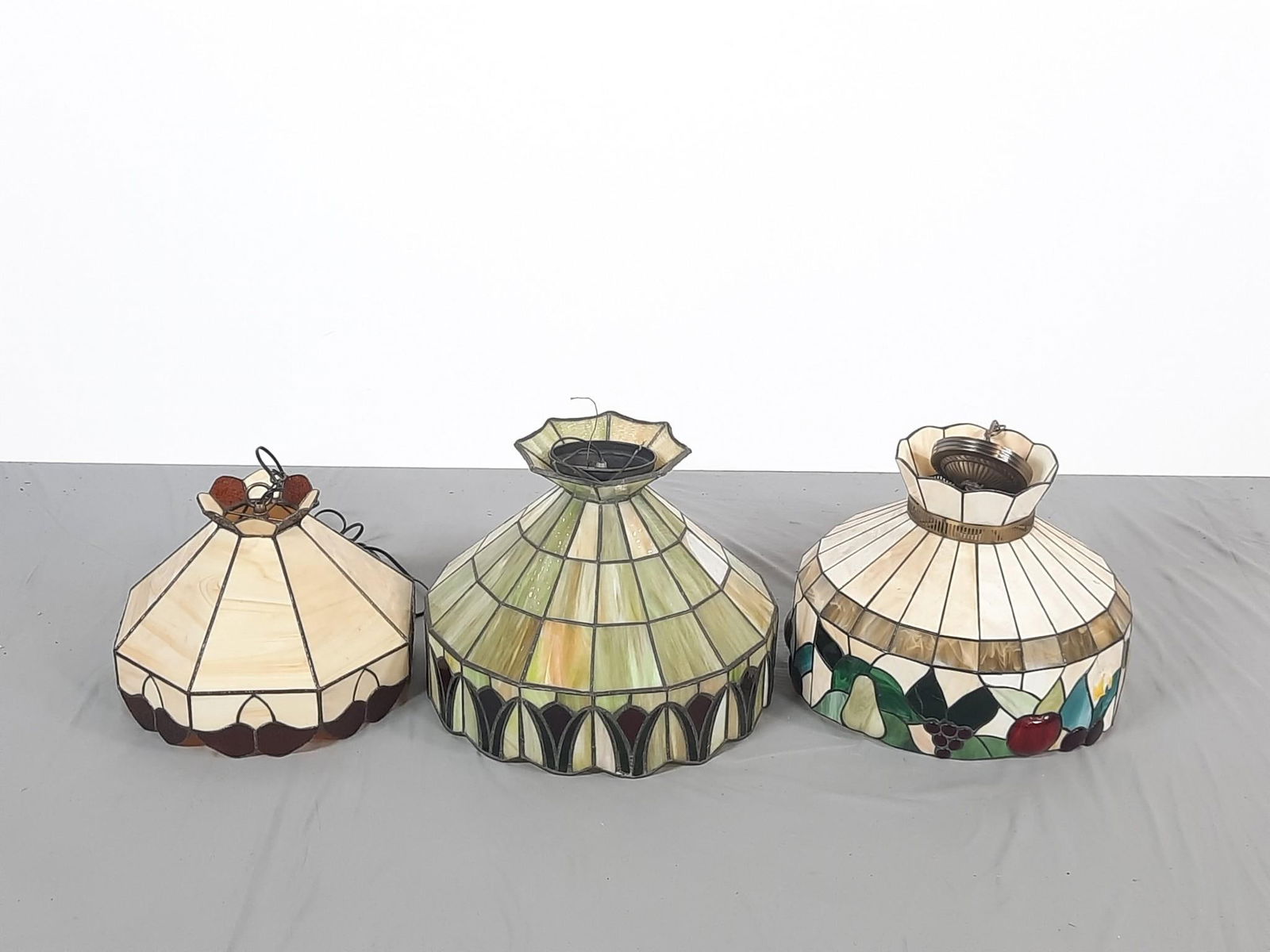 3 Vintage Hanging Light Fixtures (1 of 4)