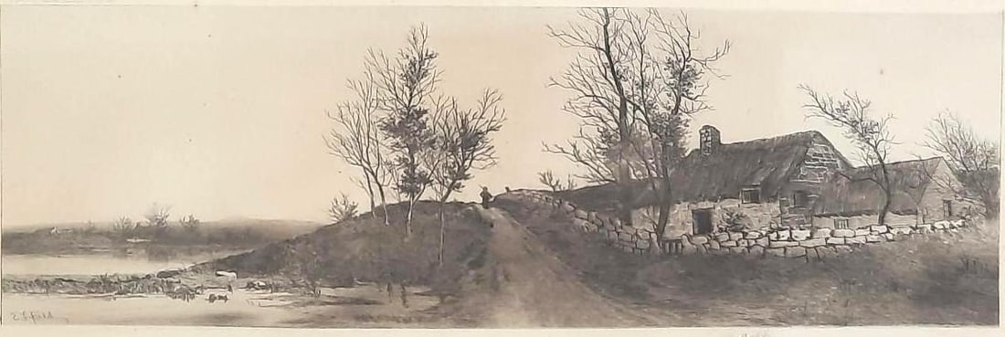 Edward Loyal Field Landscape Etching (1 of 3)