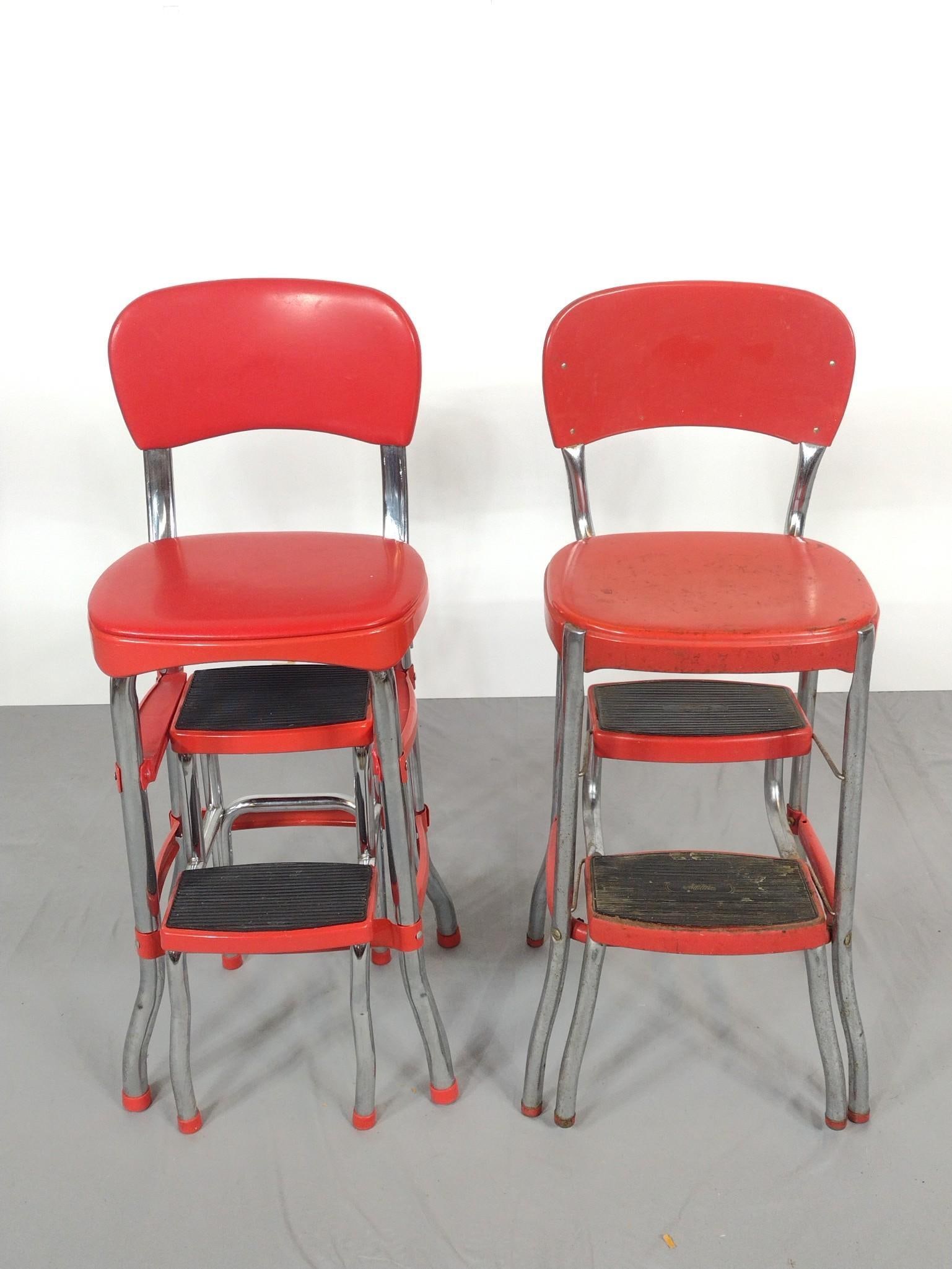 Costco & Stylaire Kitchen Stools: NOT ELIGIBLE FOR IN-HOUSE SHIPPING. Both 14" wide X 12" deep X 34-1/2" high. Stylaire has some finish loss.