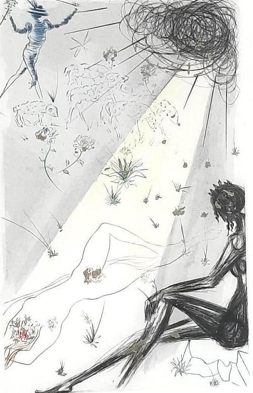 Salvador Dali "The Shepherd" Embellished Print (1 of 3)