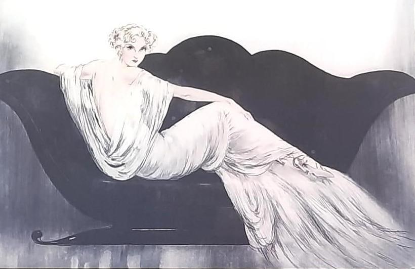 Louis Icart “Le Sofa" Framed Print (1 of 2)