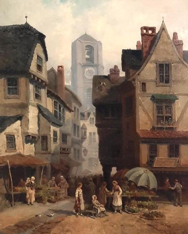 After William Henry Cooper “Marketplace" Painting (1 of 4)