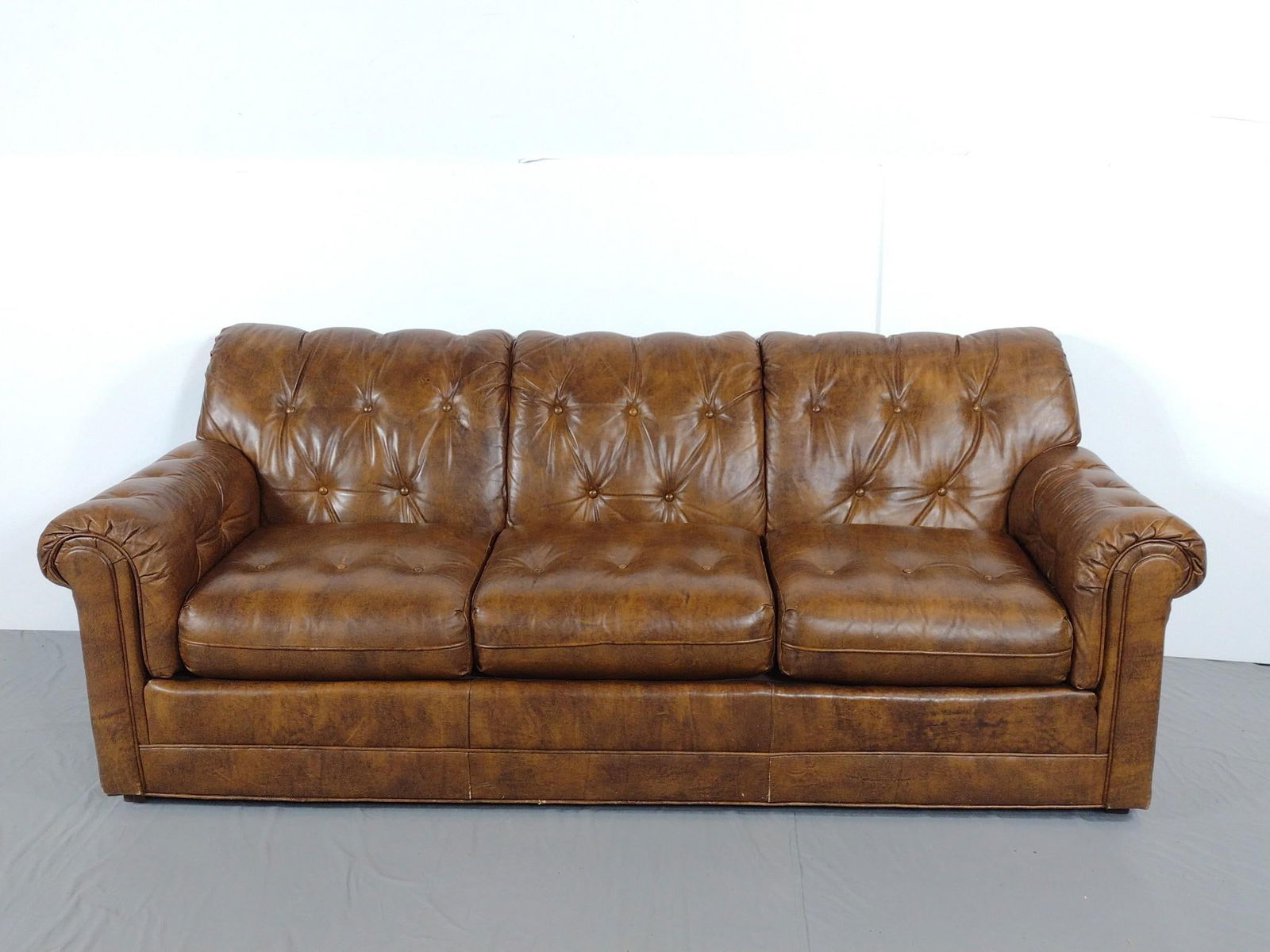 Fairfield Chair Co Leather Tufted Sofa (1 of 2)
