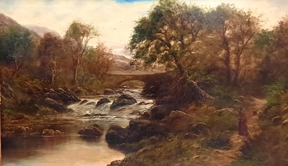 Large Antique Framed Painting (1 of 4)