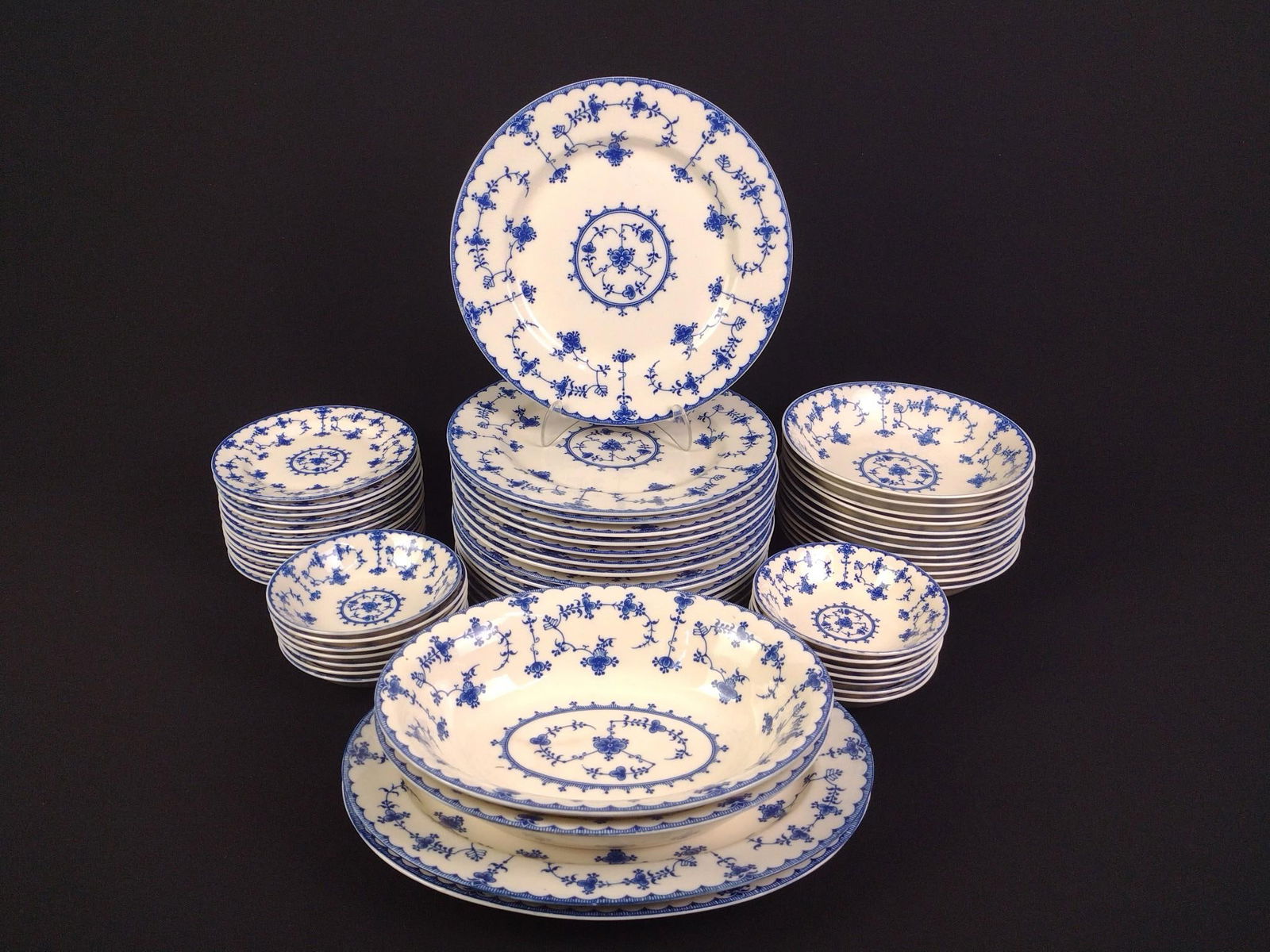58 Pcs Blue Delft Dinnerware (1 of 4)