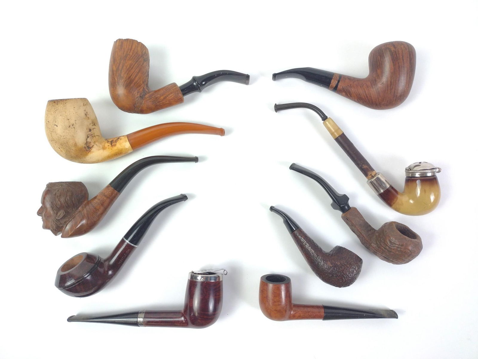 10 Pipes incl Wagner Figural Carved (1 of 9)
