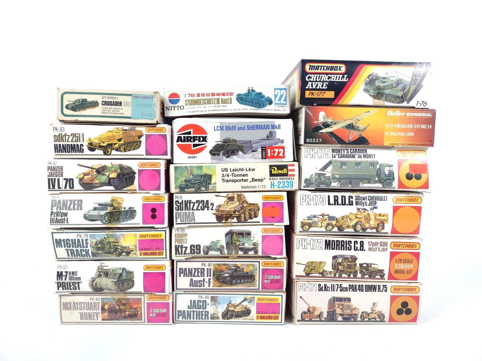 20 Military Vehicle Models incl Heller Humbrol (1 of 3)