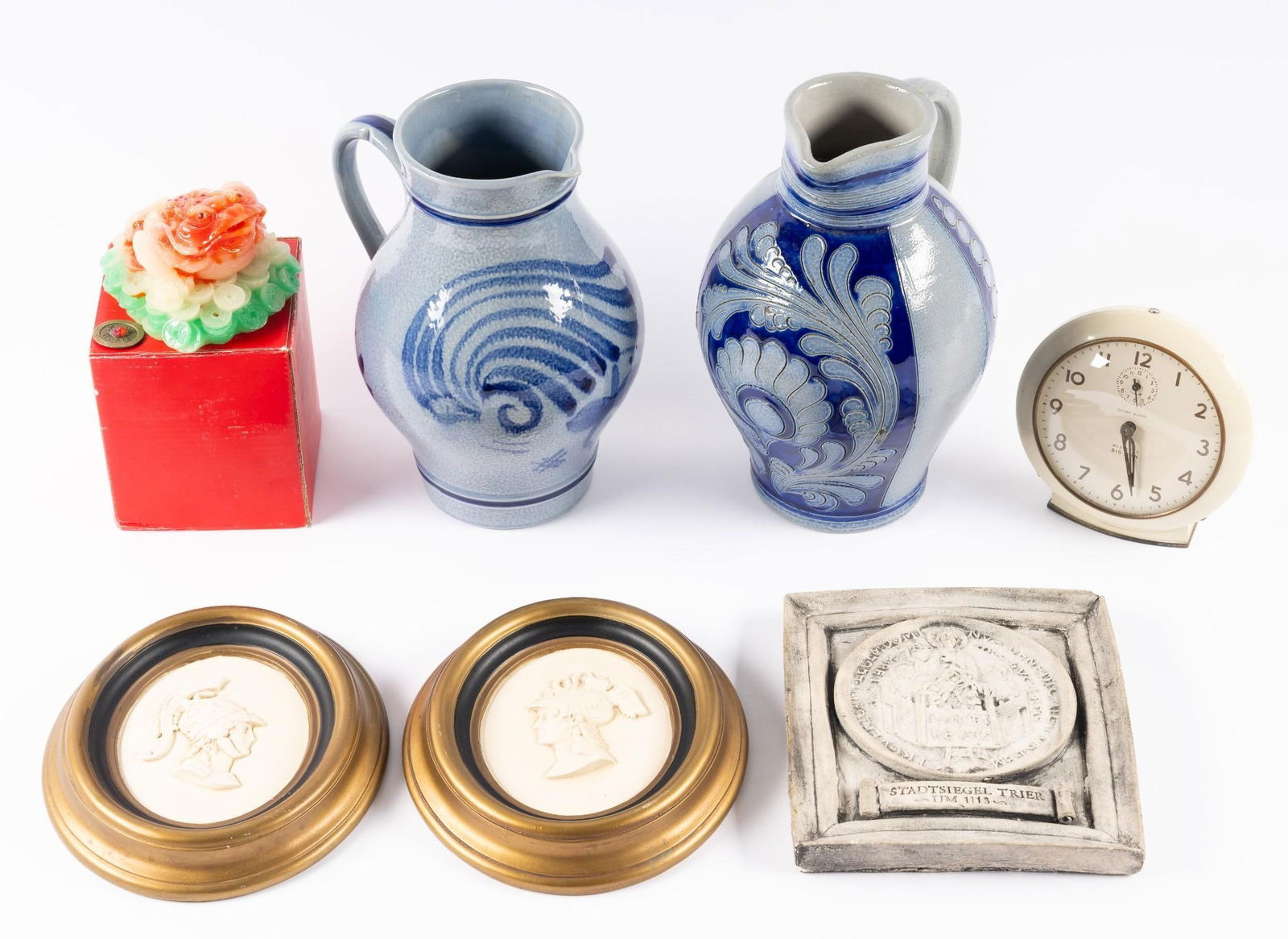 8 Pcs incl Desk Clock and Stoneware (1 of 11)