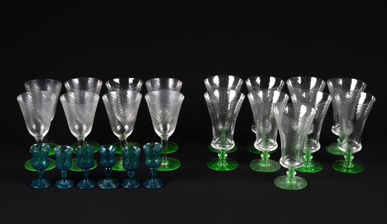 23 Pcs Glassware incl Hand Blown Cognac (1 of 4)