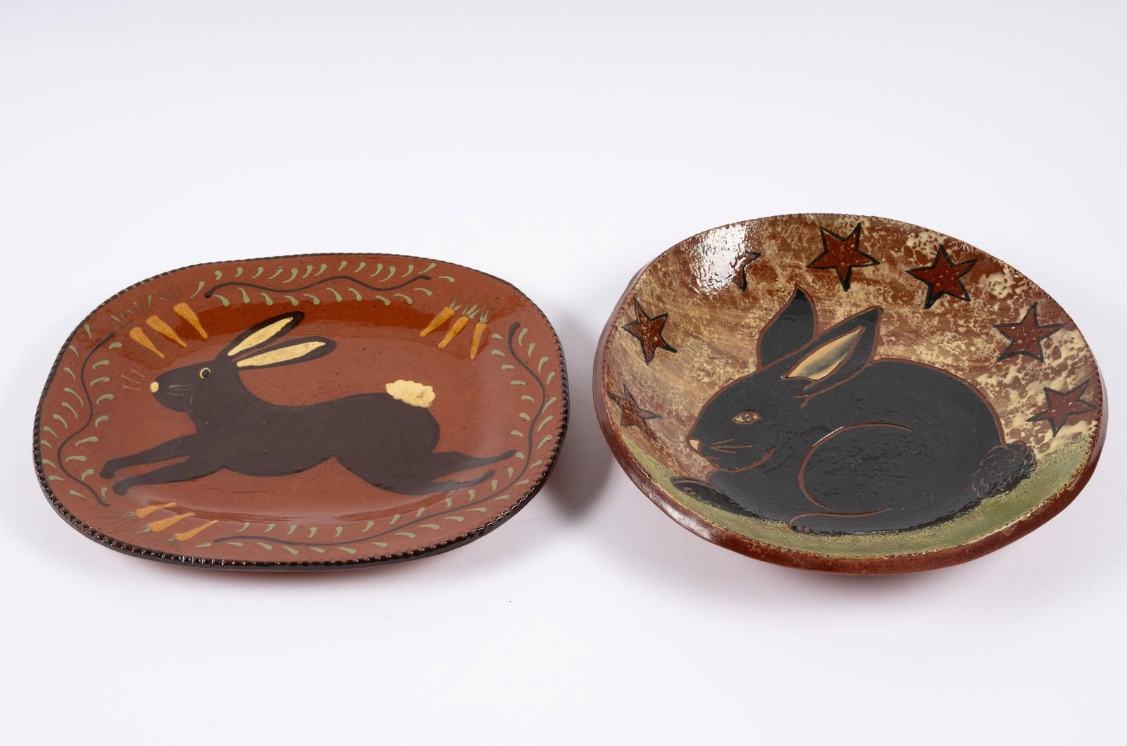 2 Pcs Redware incl Eldrith Pottery (1 of 5)