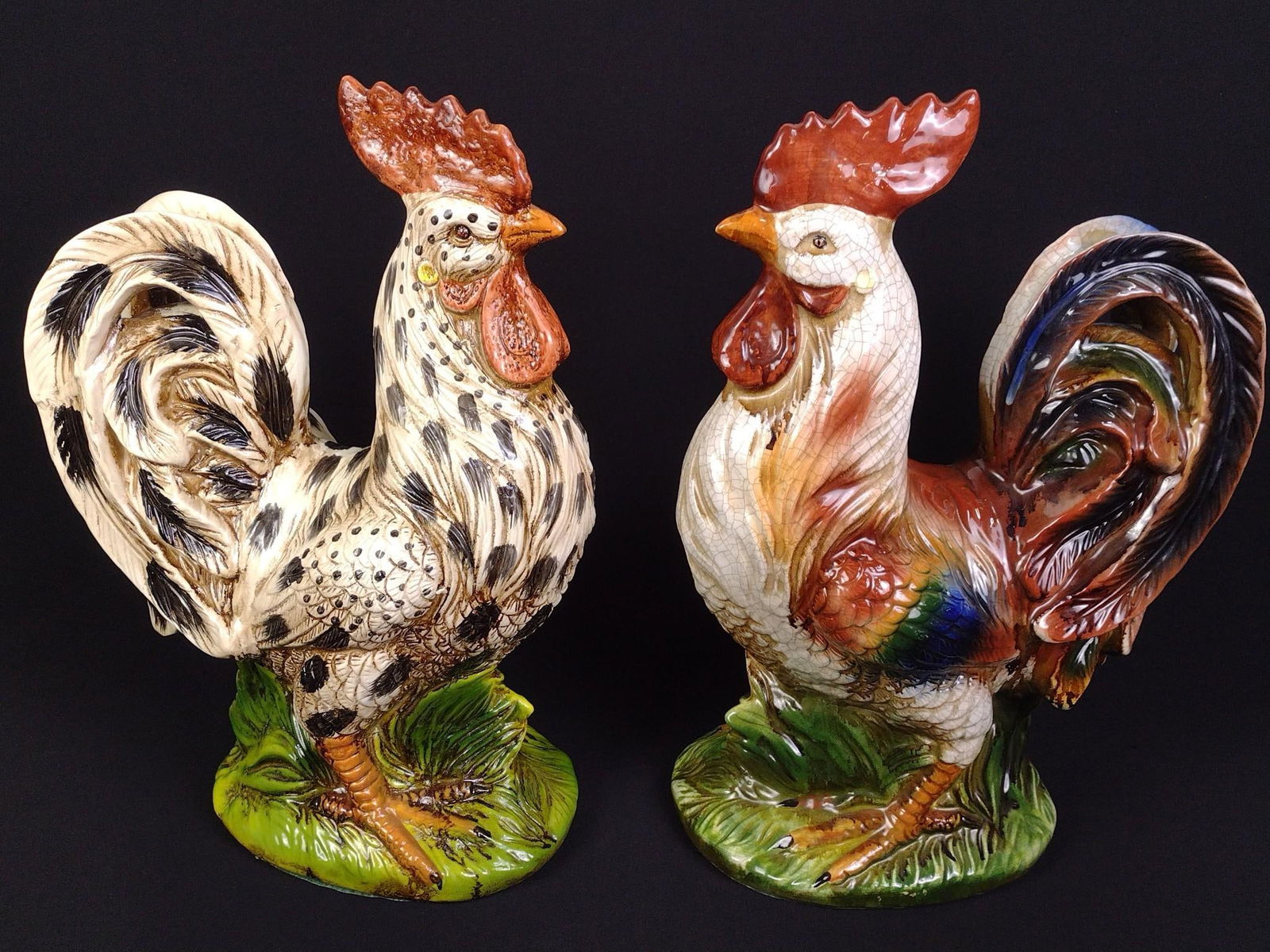 2  Ceramic Rooster Figurines (1 of 4)