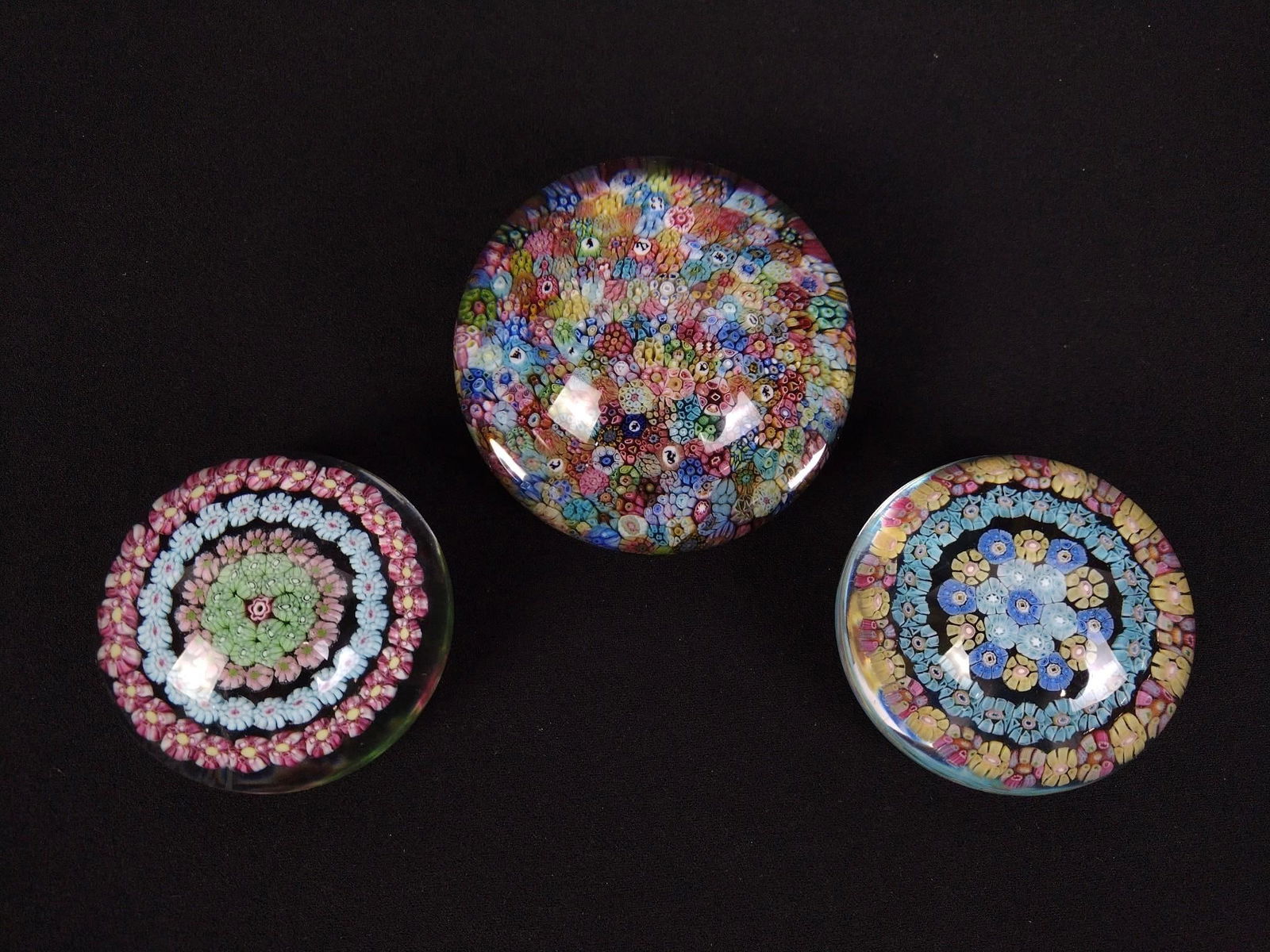 3 Baccarat Millefiori Paperweights (1 of 3)