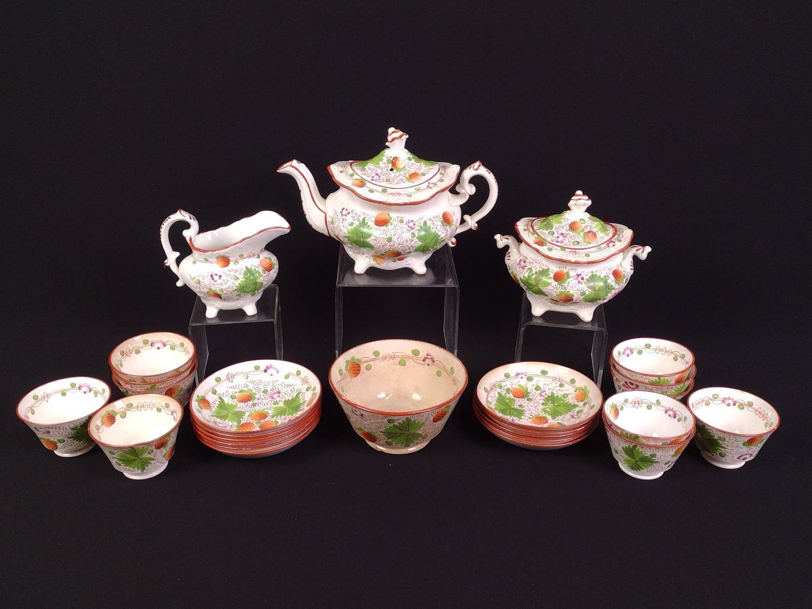 12 Pcs Strawberry Pattern Soft Paste China (1 of 5)