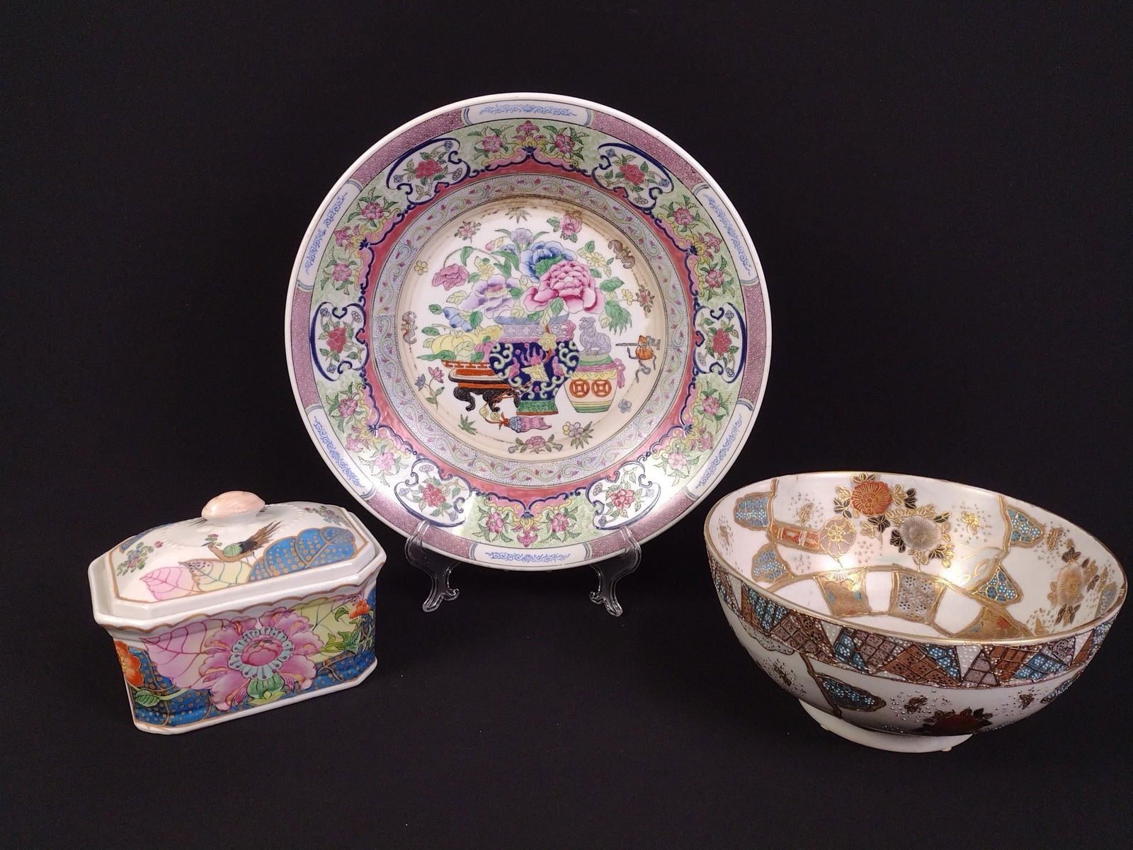 3 Pcs Asian Ceramics (1 of 9)