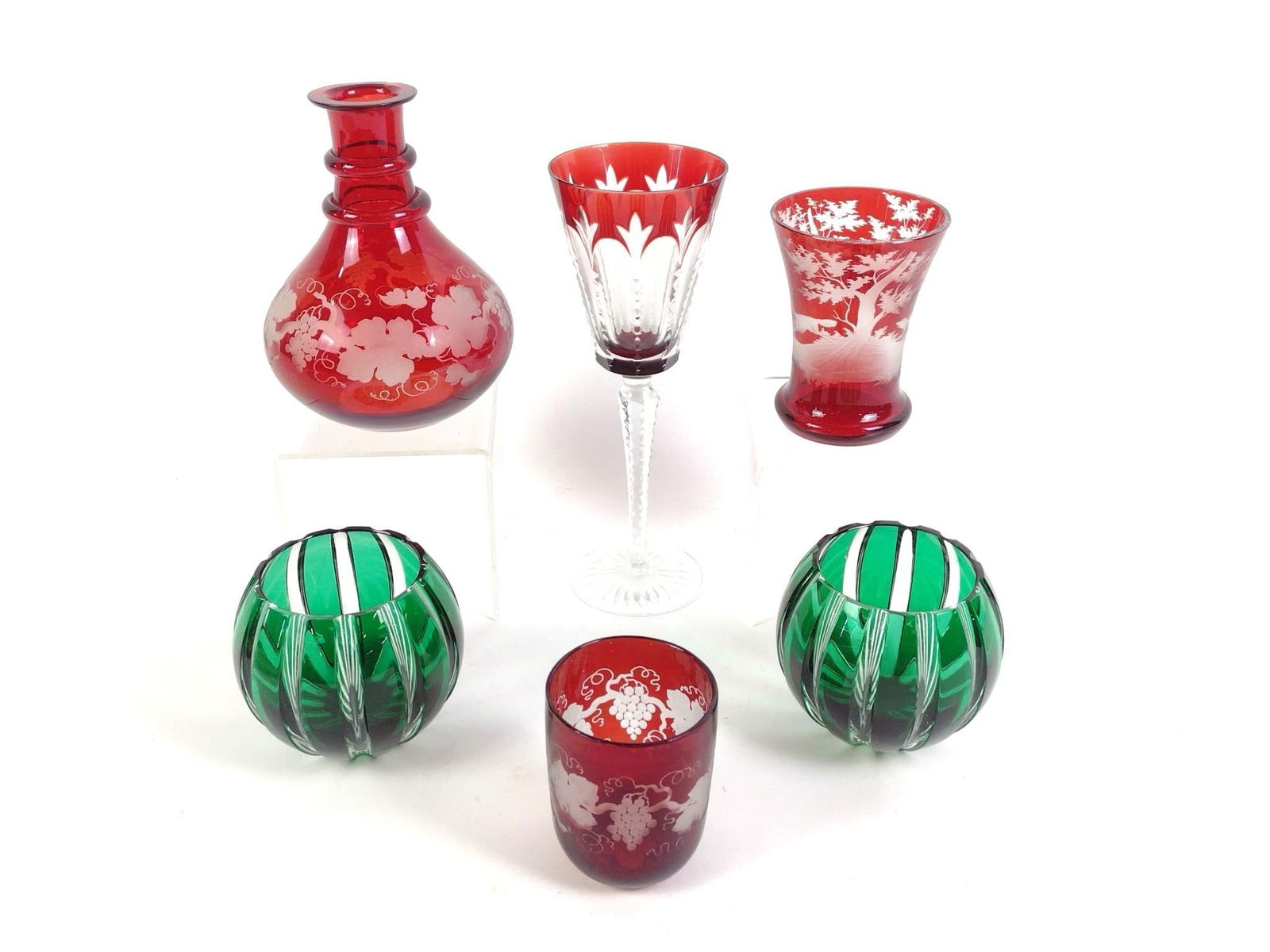 6 Pcs Glassware incl Bohemian (1 of 3)