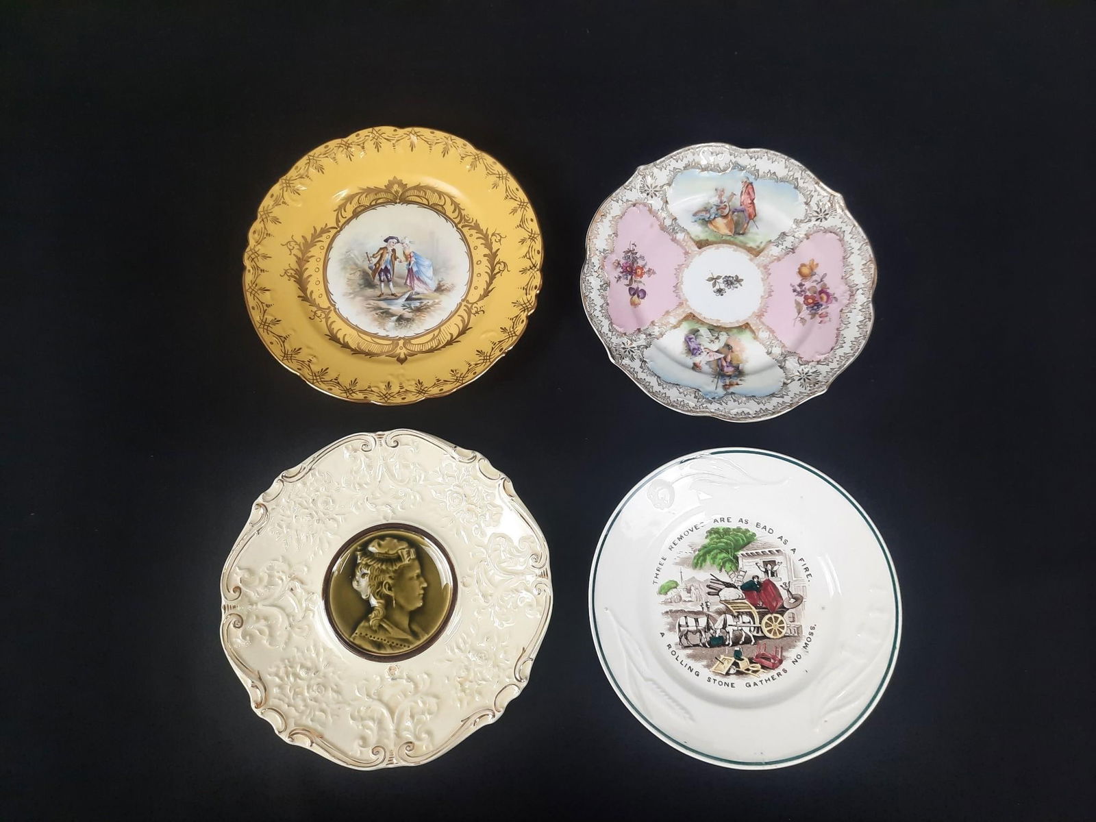 4 Cabinet Plates incl Hand Painted (1 of 5)