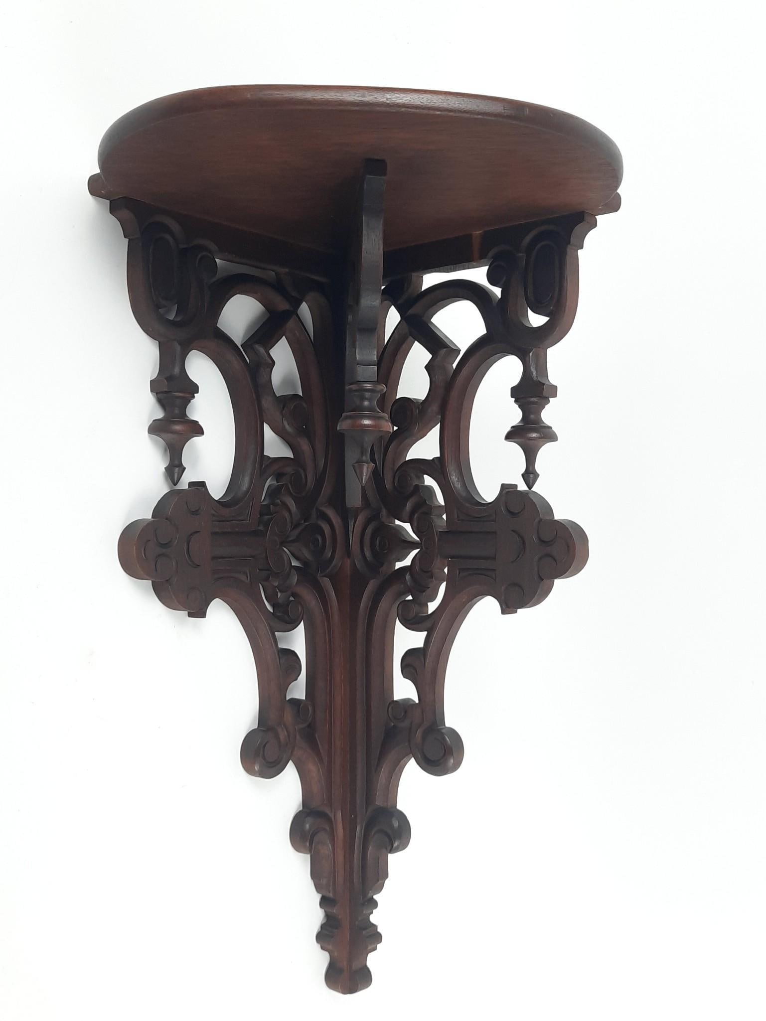 Hanging Wall Shelf: NOT ELIGIBLE FOR IN-HOUSE SHIPPING. 12-1/4" wide x 11" deep x 21" high.