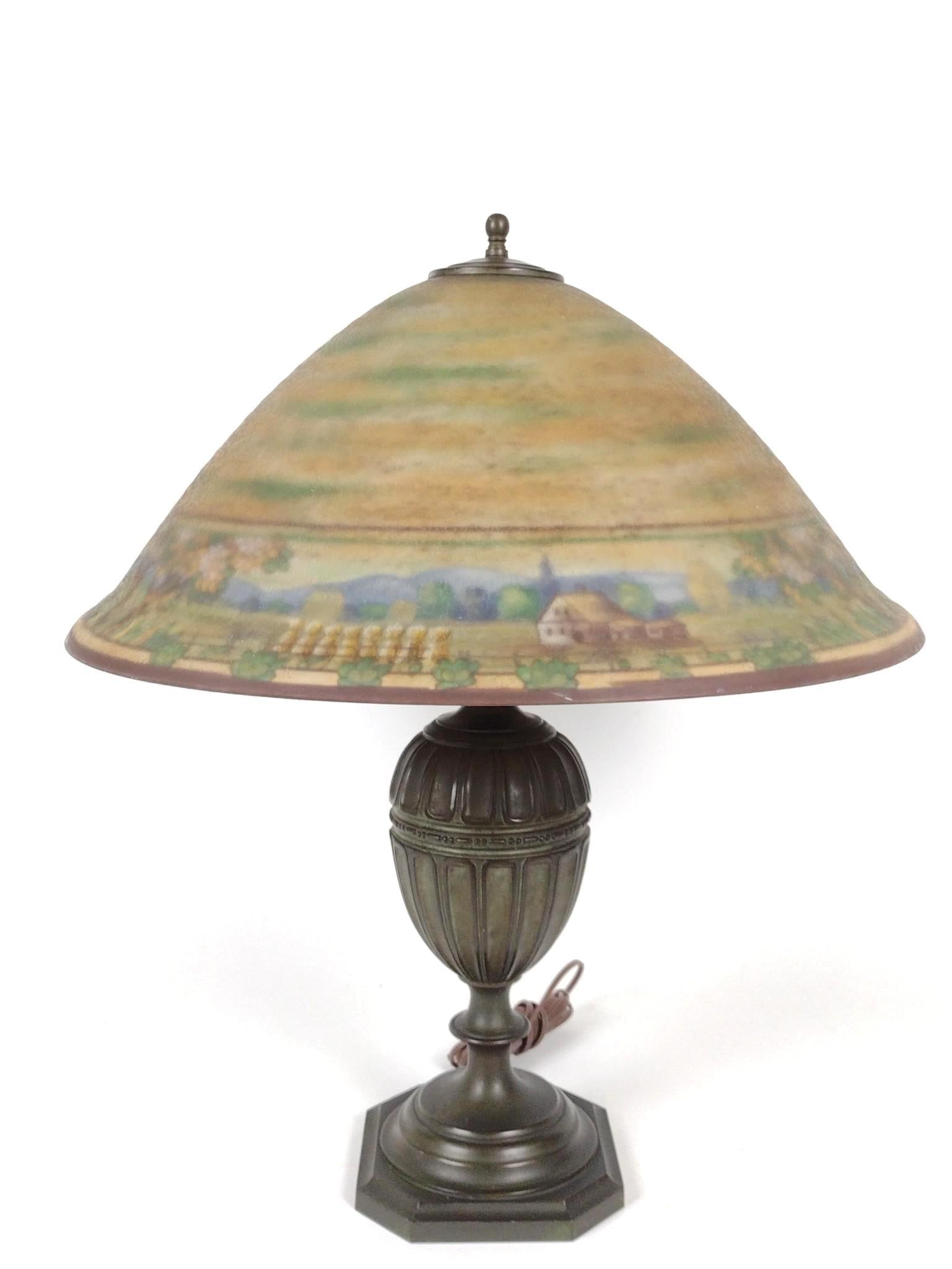 Pairpoint Reverse Painted Shade Table Lamp (1 of 4)