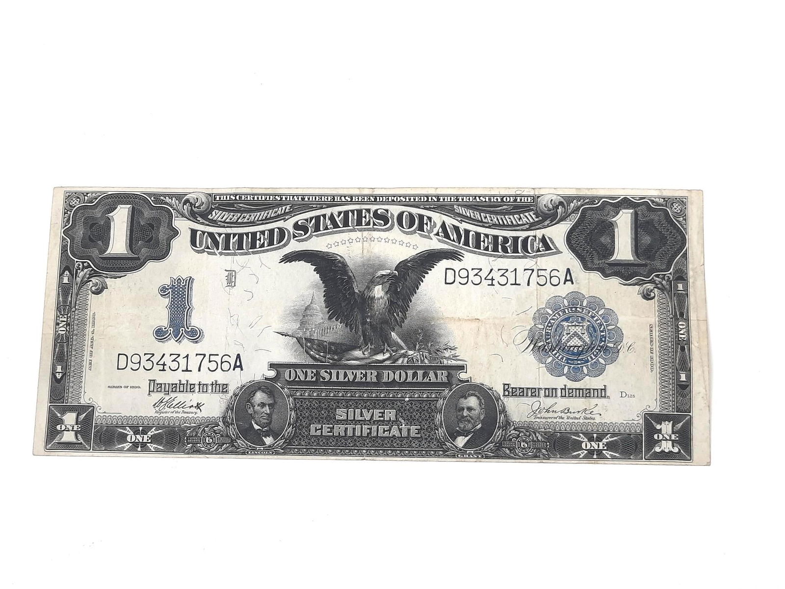 Black Eagle Silver Certificate Large Bill 1899 One Dollar (1 of 2)