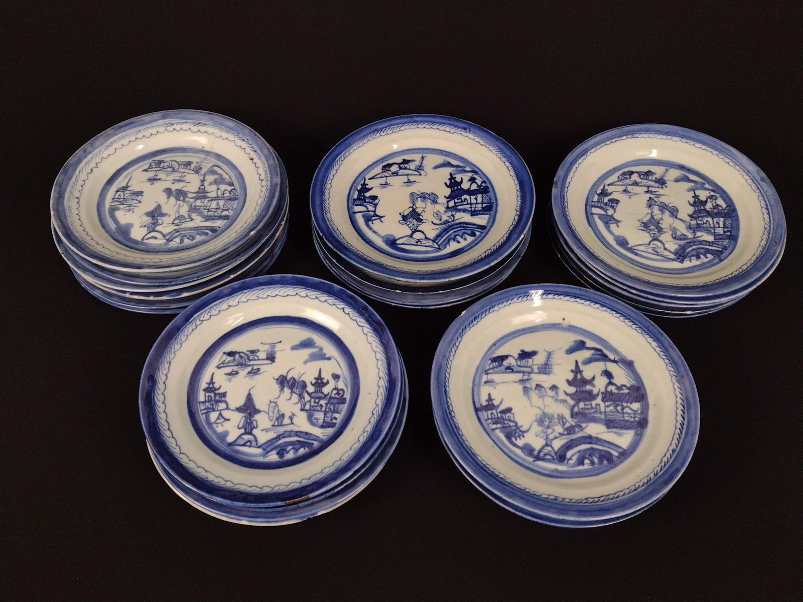 25 - 19th Century Chinese Export Canton Plates (1 of 5)