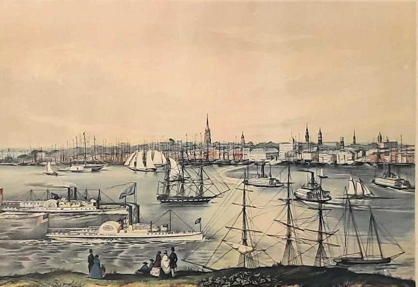 N. Currier "View of New York" Print (1 of 4)