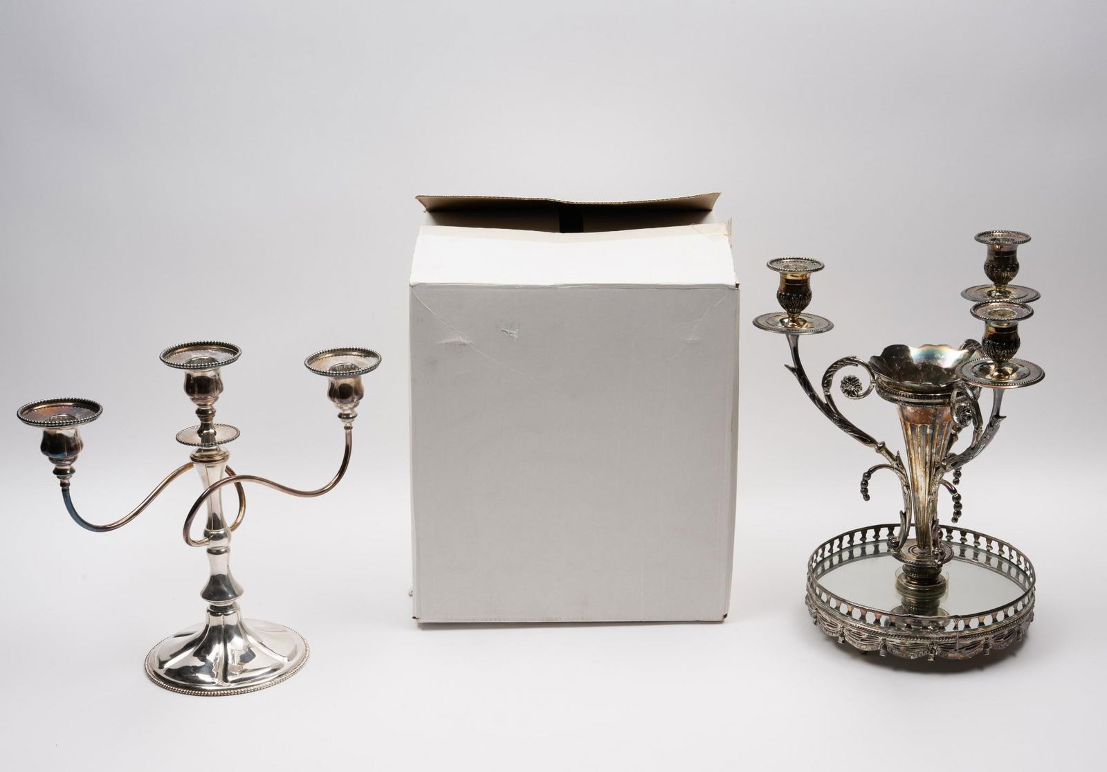 3 Silverplate Candelabra (1 of 8)