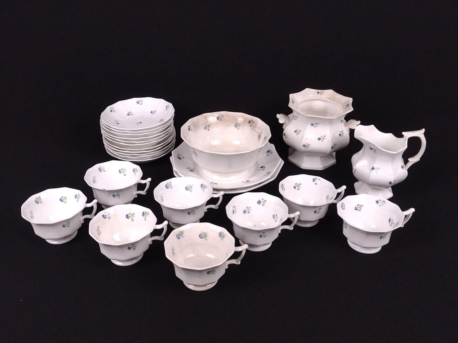 24 Pcs Soft Paste Antique Dinnerware (1 of 3)