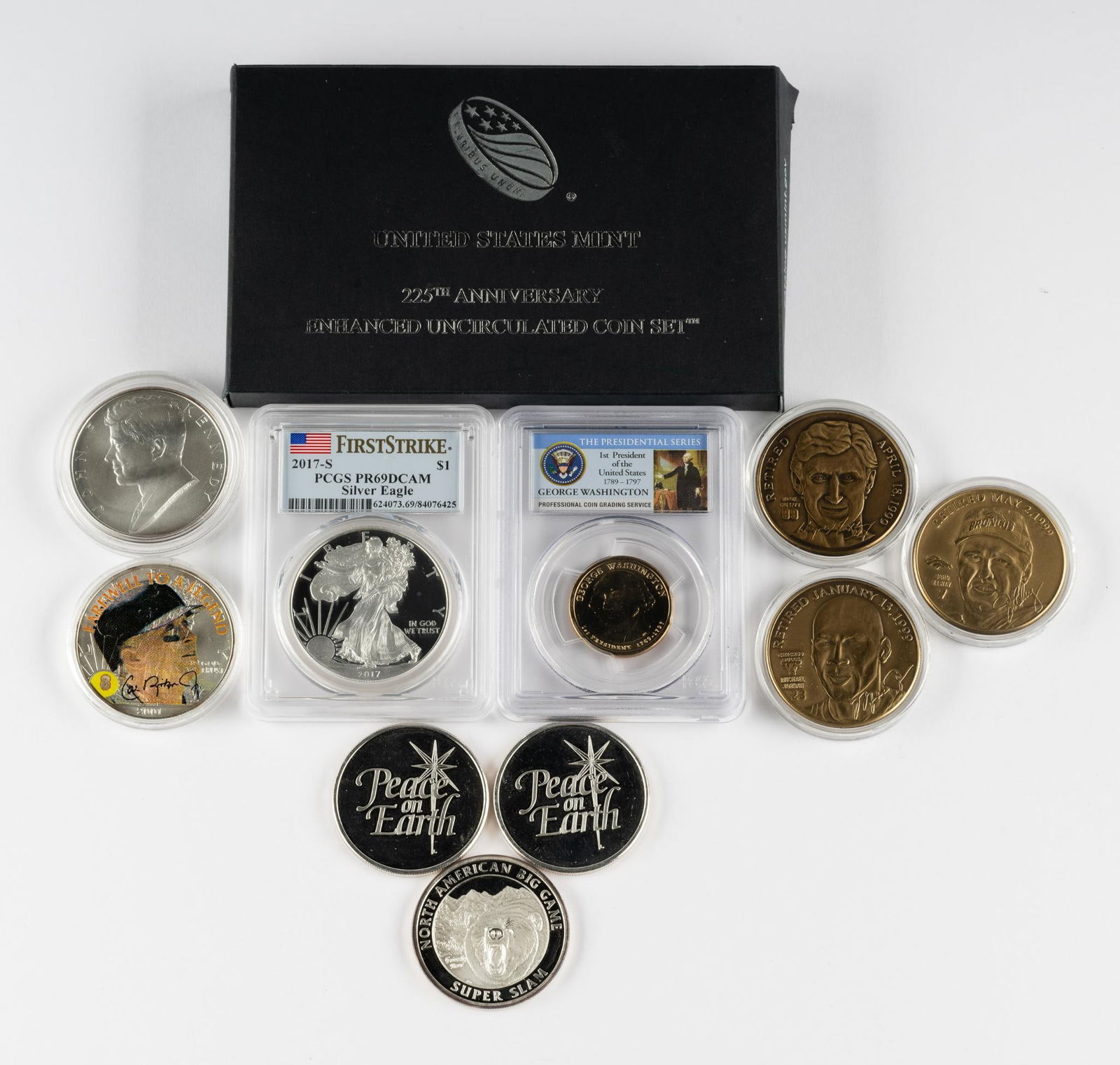 Commemorative Bronze and Silver Coins and American Eagle PCGS (1 of 9)