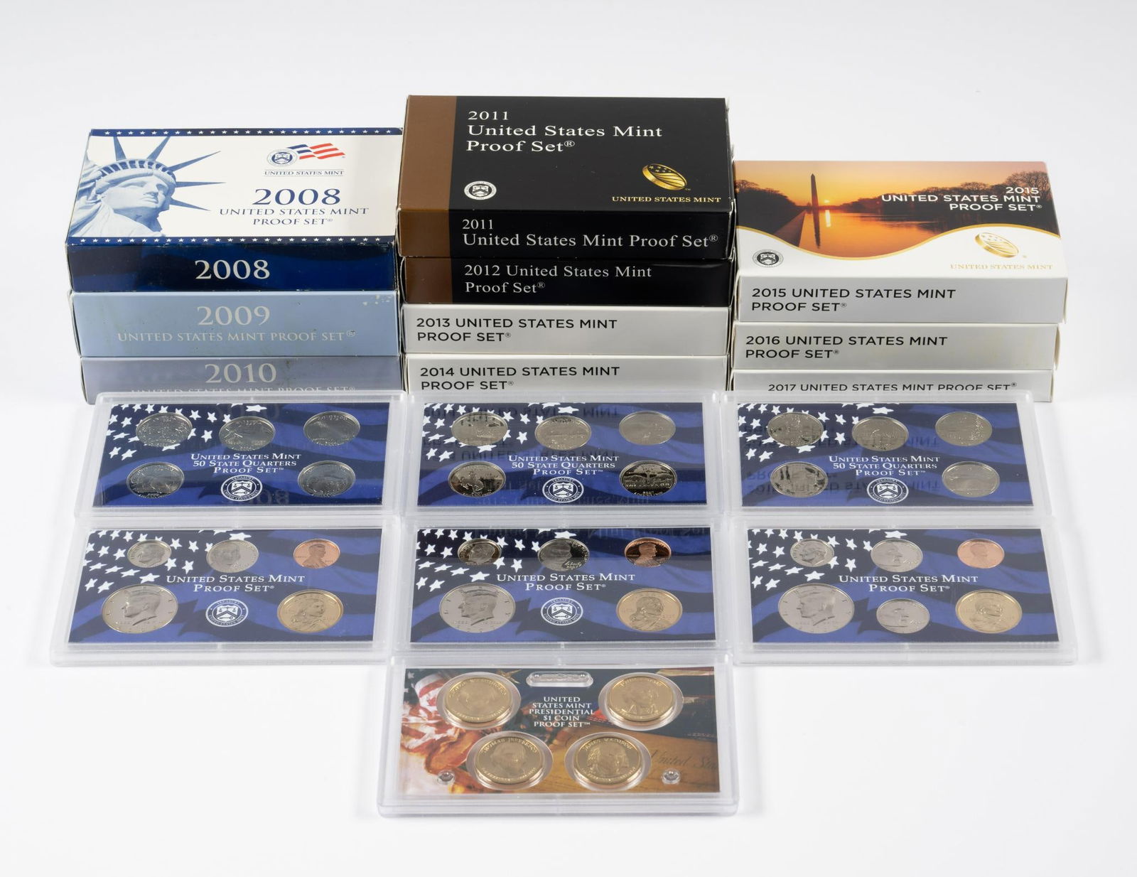 13 United States Proof Sets (1 of 4)