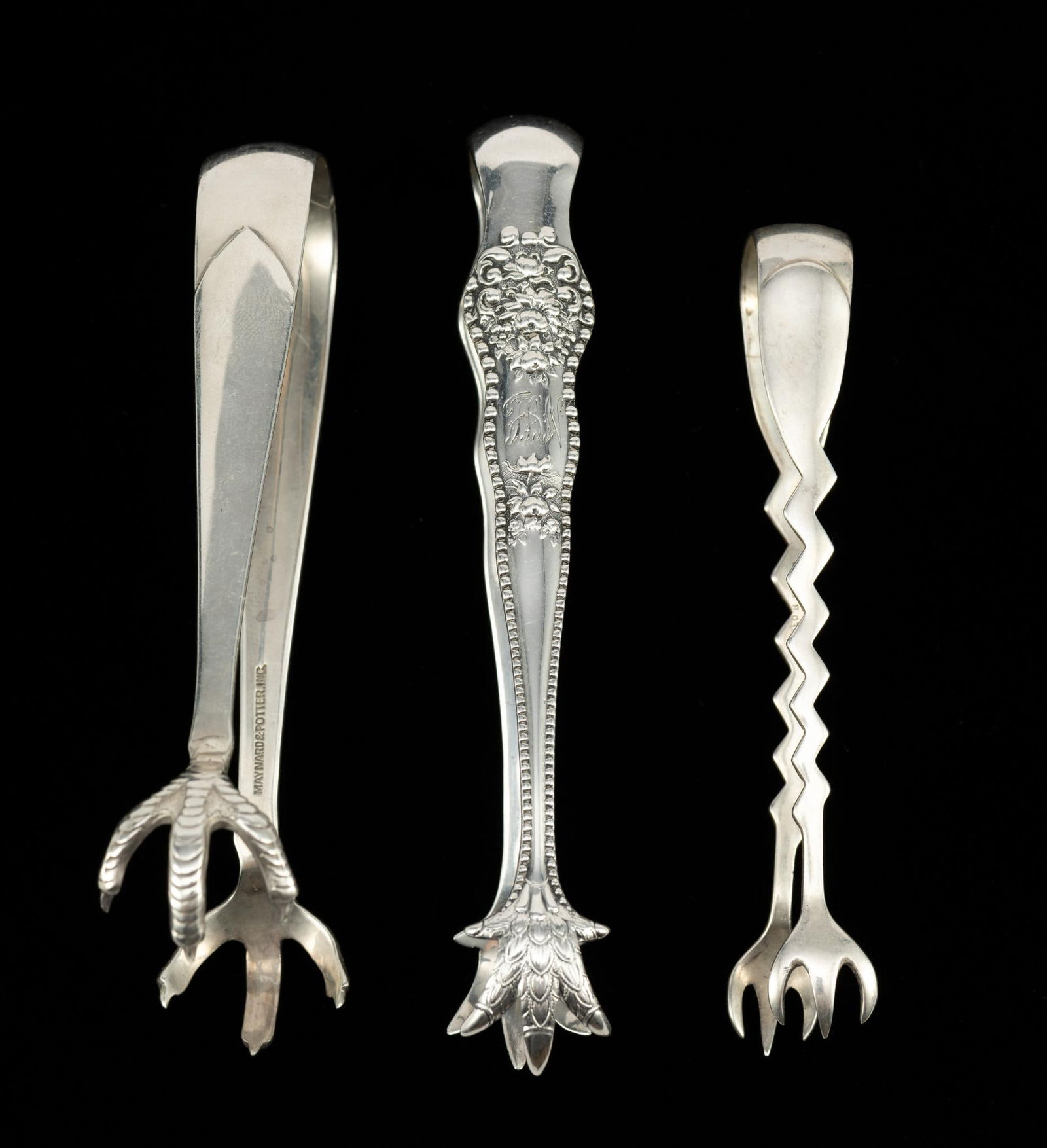 3 Sterling Silver Sugar Tongs (1 of 7)