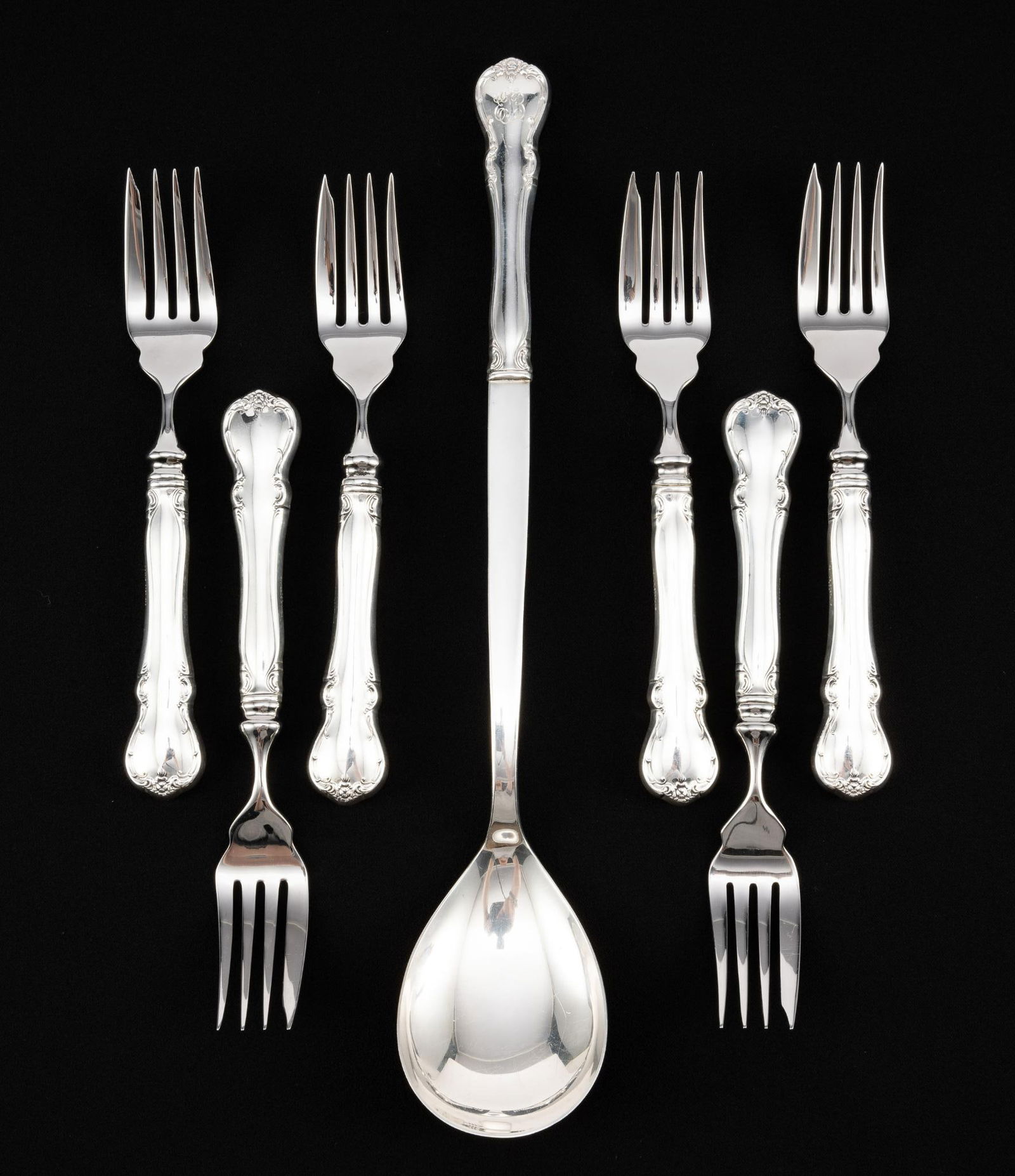 7 Towle Sterling Silver Handled Forks & Serving Spoon (1 of 4)