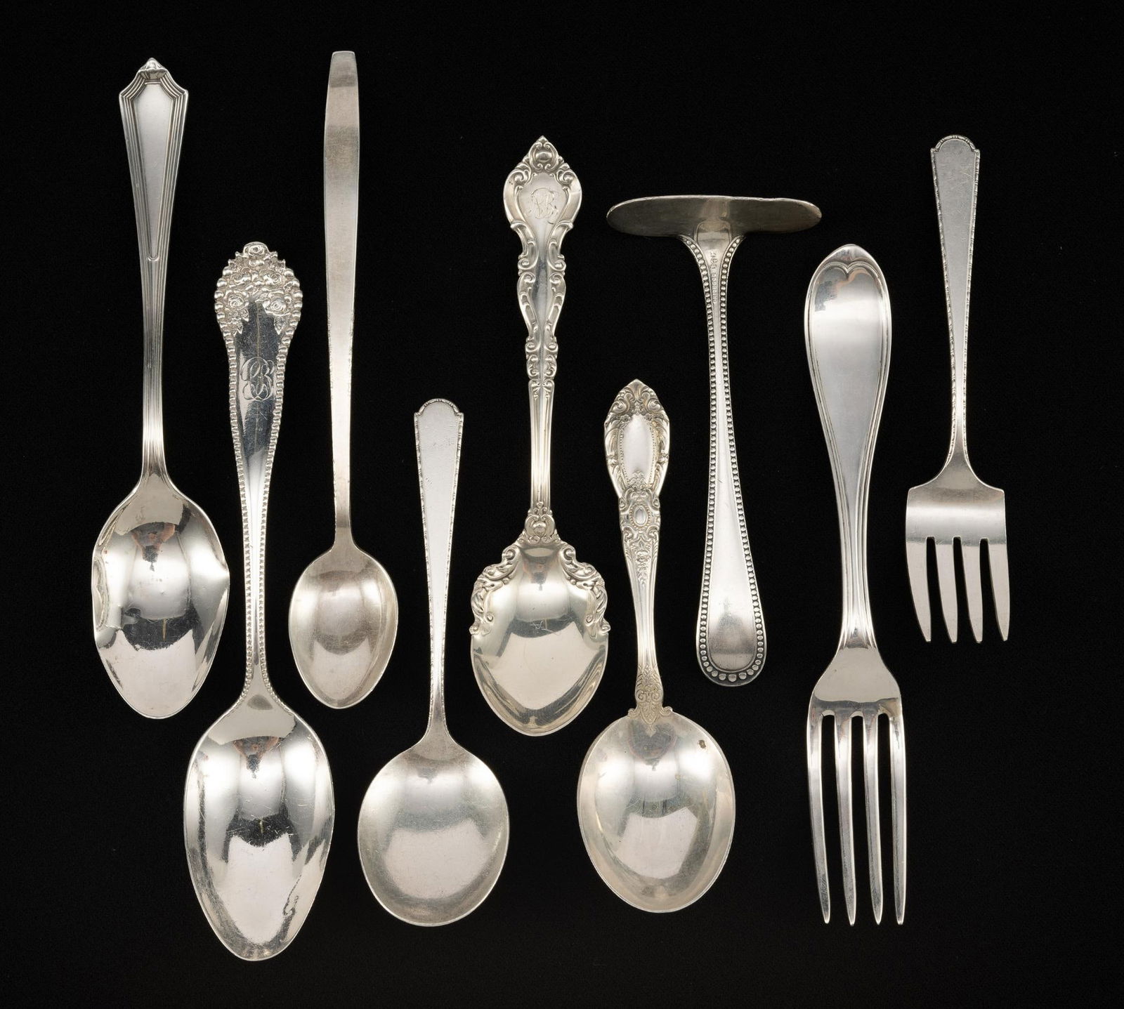 9 Pcs Sterling Silver Flatware (1 of 4)