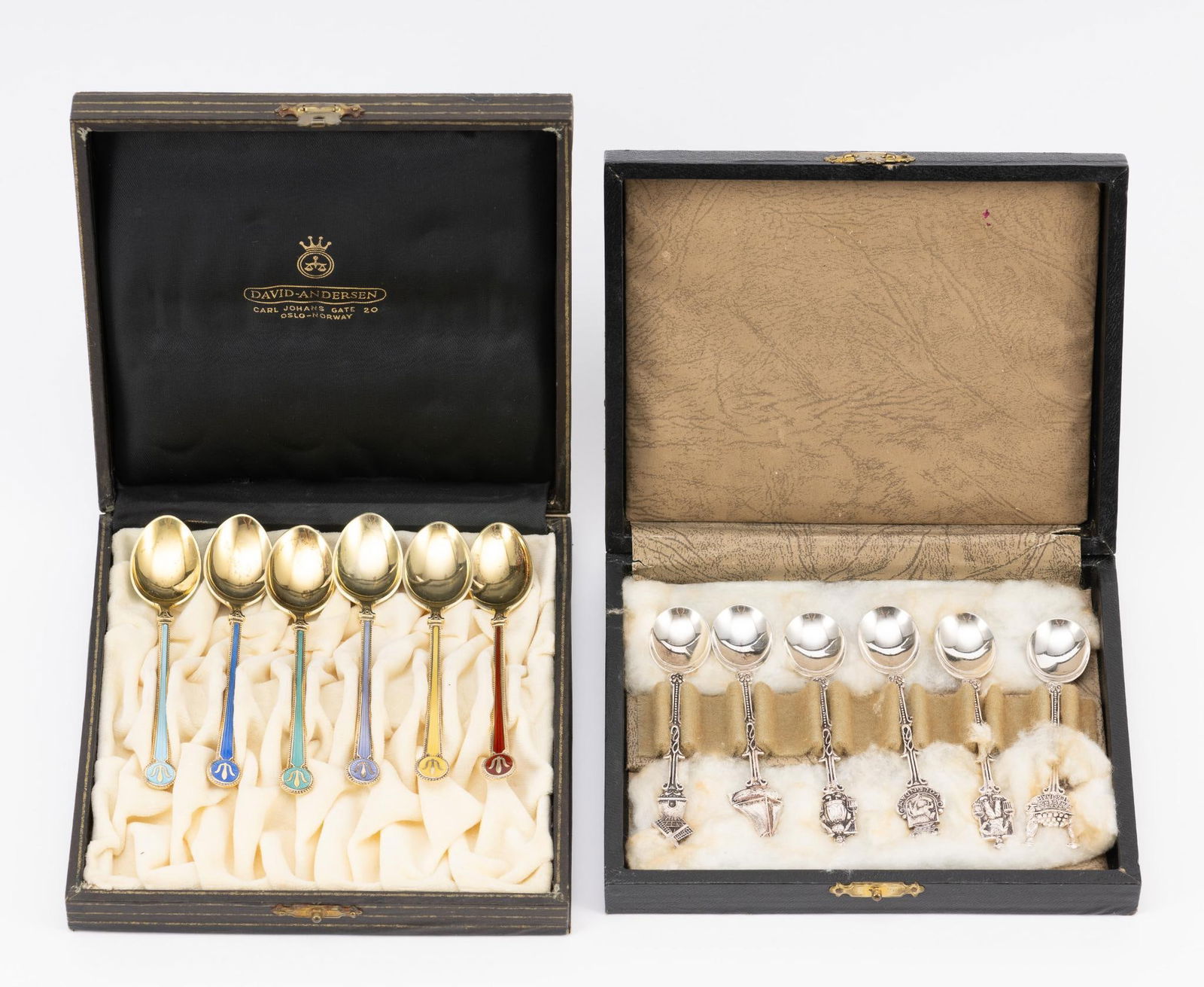 2 Cased Sets of Sterling Silver Demitasse Spoons (1 of 11)