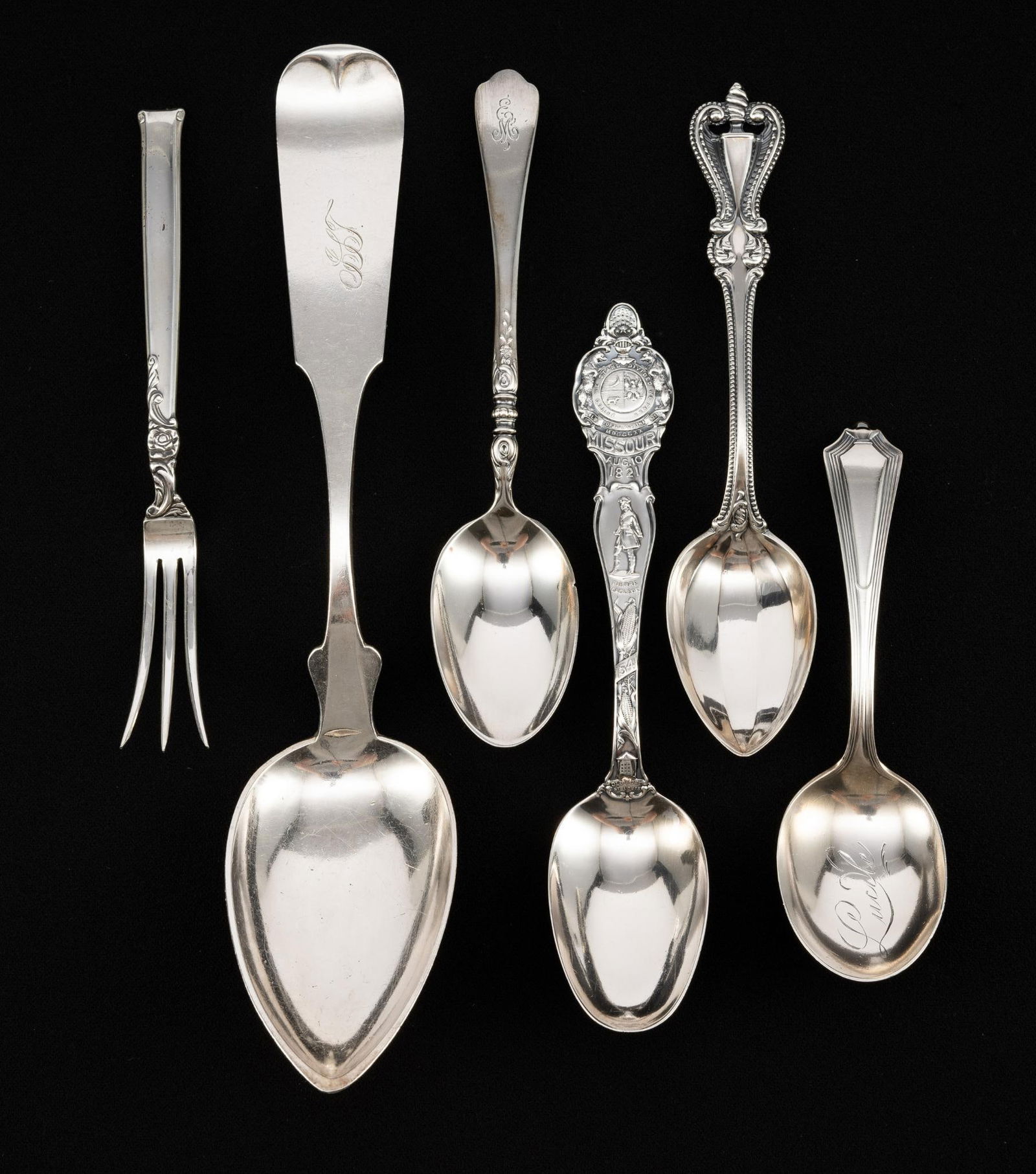 5 Sterling Silver Spoons & Coin Silver Spoon (1 of 14)