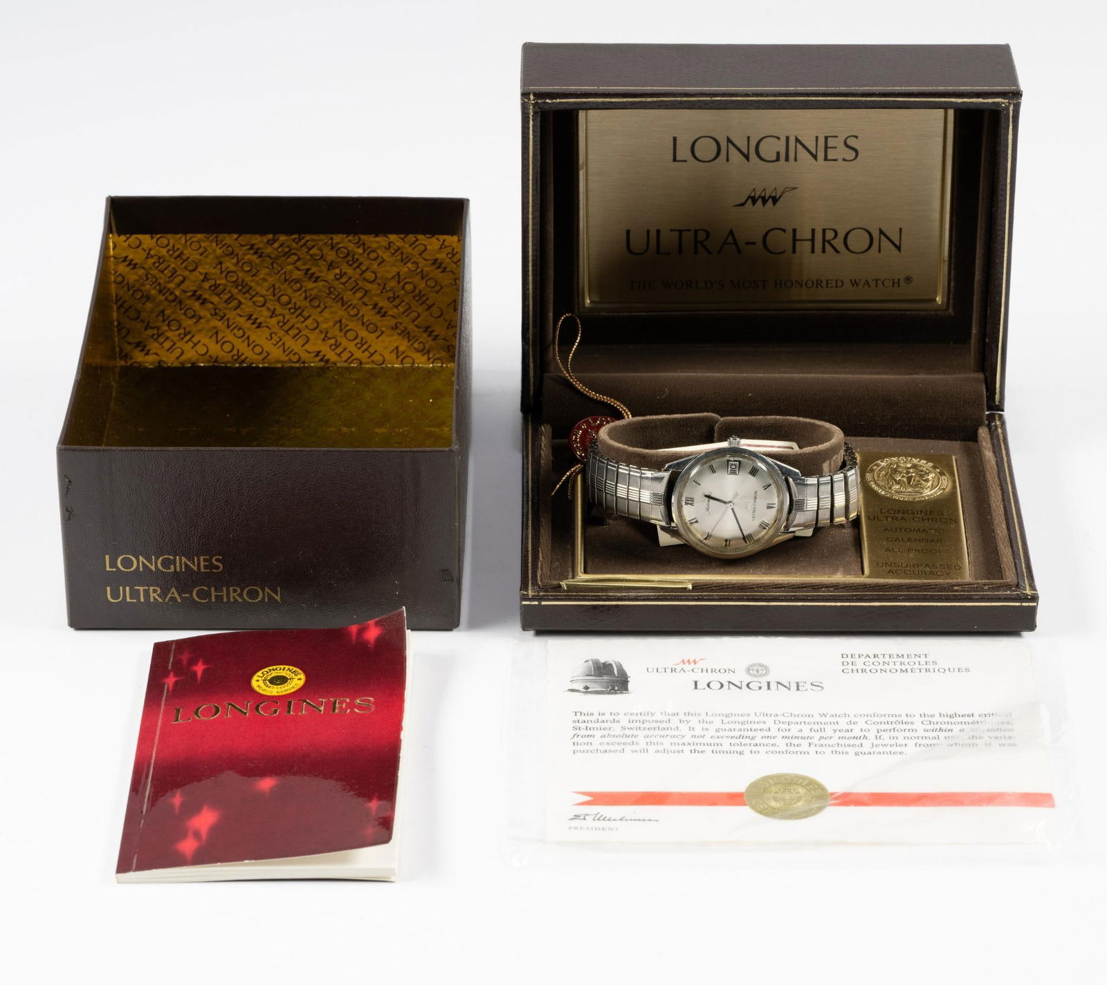 Stainless Steel Longines Ultra-Chron w/ Box and Papers (1 of 6)