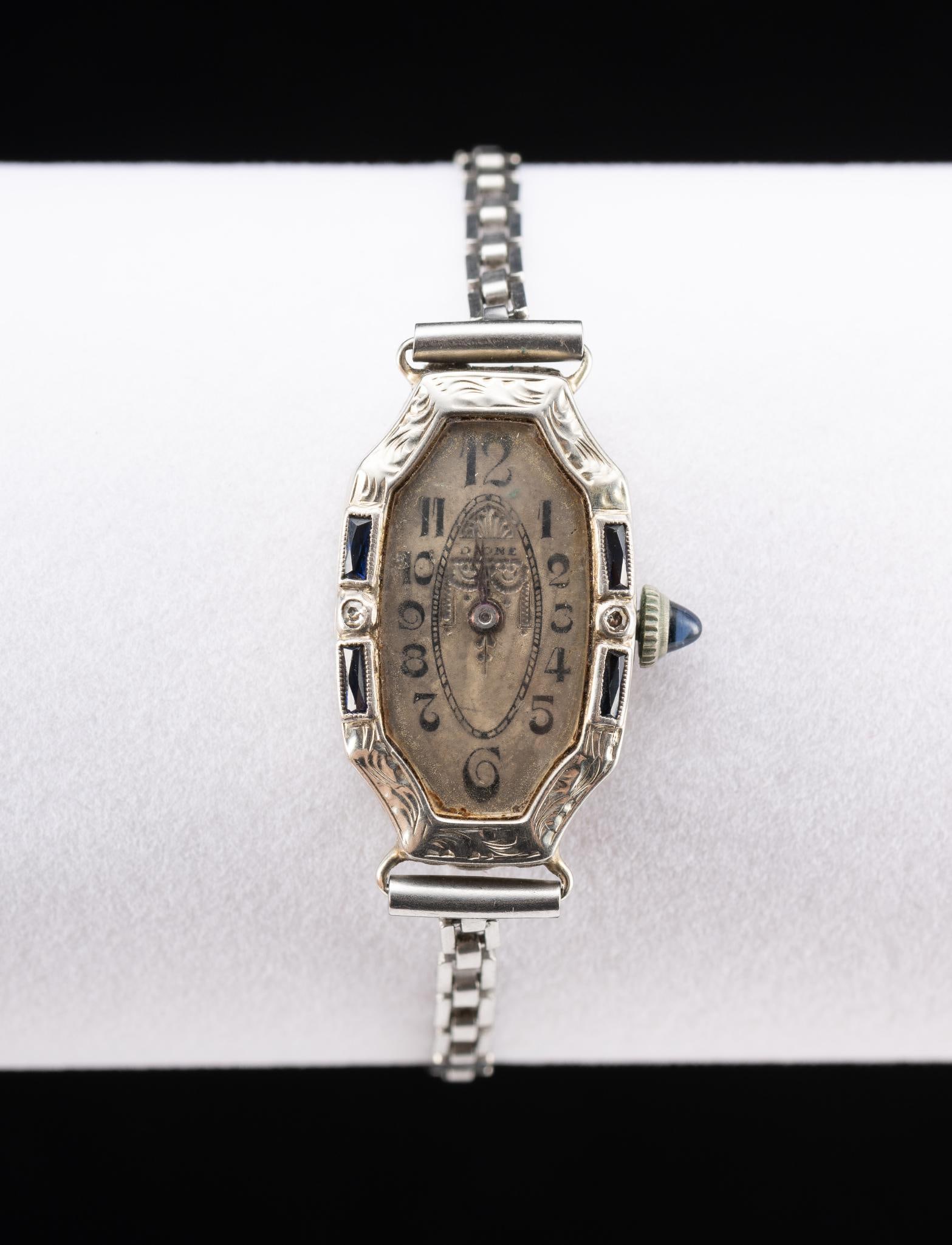 Dione Art Deco 18K White Gold Wrist Watch (1 of 5)