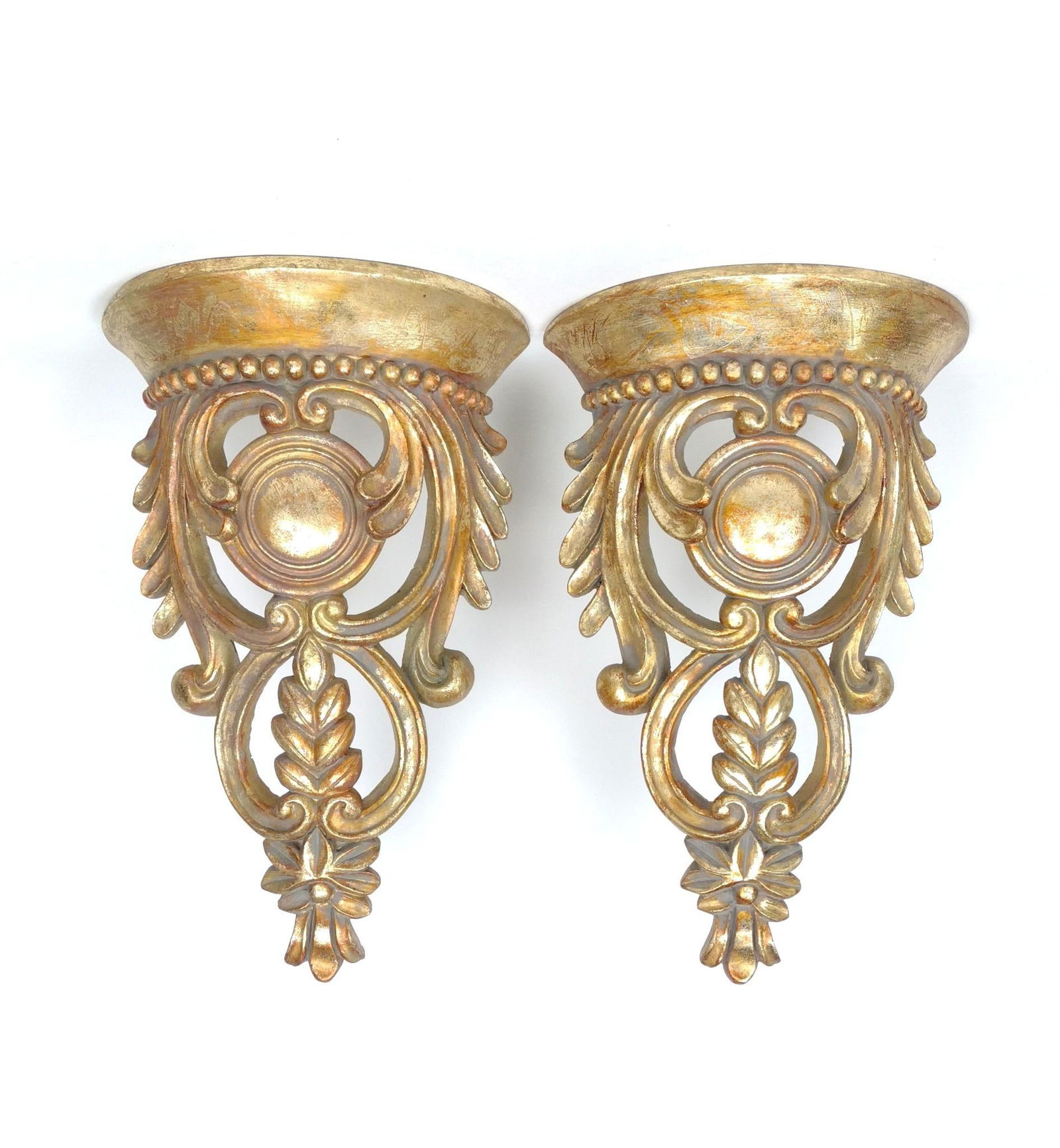 Pr Gilt Wall Shelves (1 of 3)