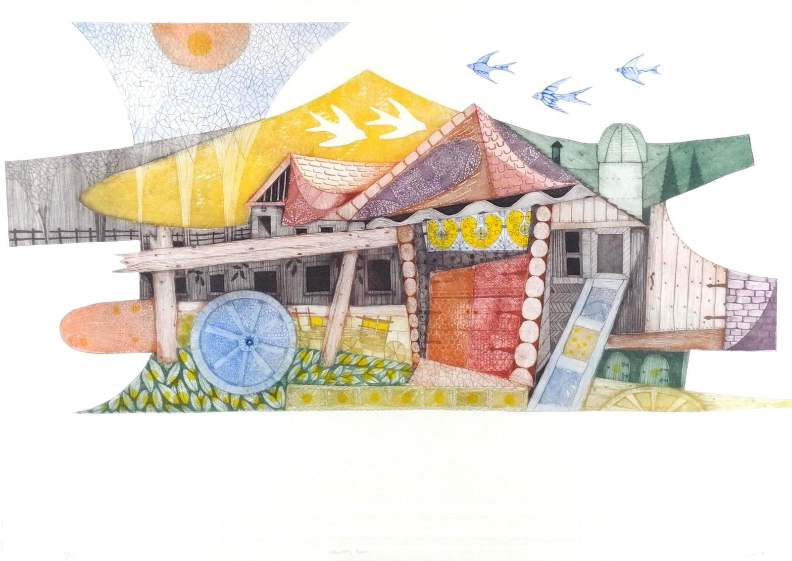 Amram Ebgi "Country Barn" Ltd Ed Print (1 of 6)