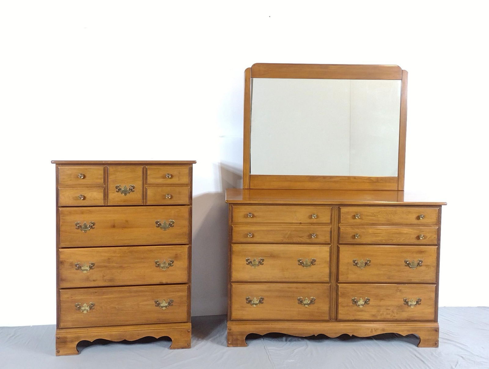 Dresser with Mirror & Tall Chest (1 of 8)